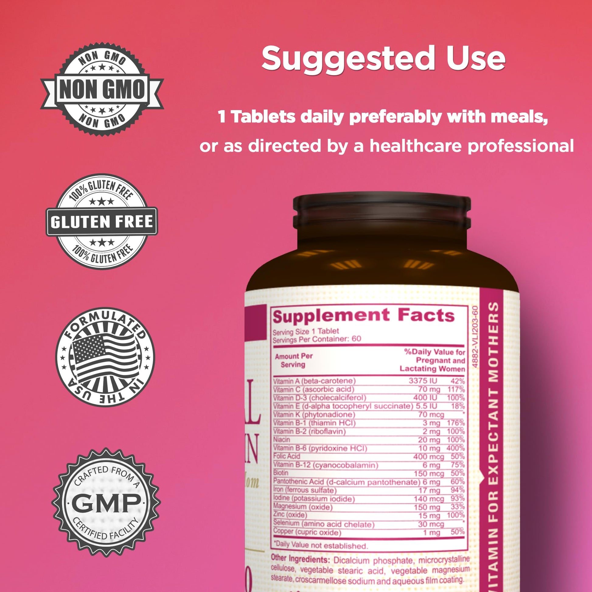 Amvilab Prenatal Multivitamin - One Serving a Day with All Essential Nutrients for Mom and Baby AMVILAB