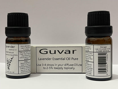 Guvar Lavender Essential Oil Pure for Diffuser for Aromatherapy and Home 100% Pure Natural Extraction