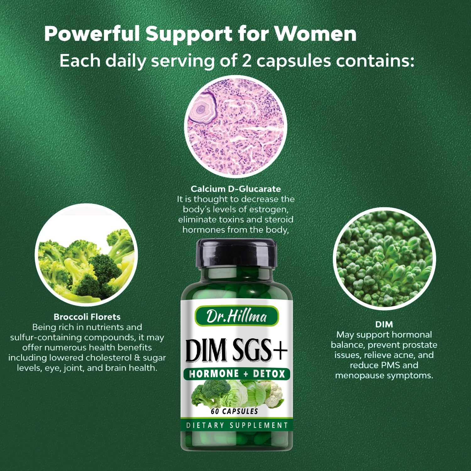 DIM Supplement 200mg Balance Your Hormones Naturally | Hormonal Harmony for Women & Men Dr.hillma