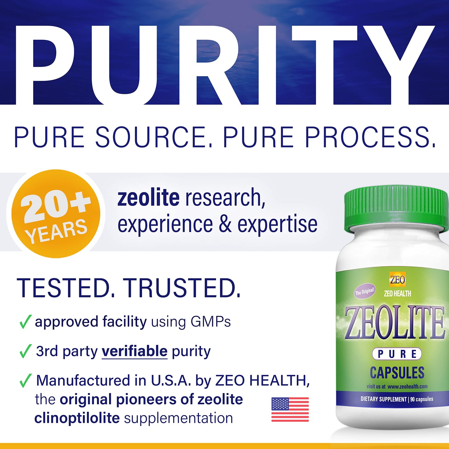 Zeolite Pure Capsules | Zeolite Detox, Extra Strength | Pure, Full Body Cleanse for Women
