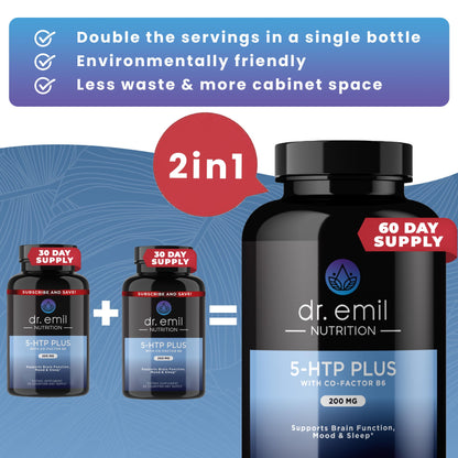 DR EMIL NUTRITION 200 MG 5-HTP Plus with SAM-e for Mood, Stress, and Sleep