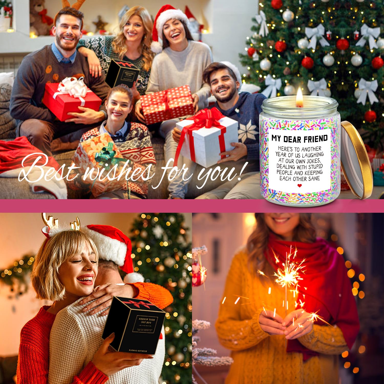 Birthday Gifts for Women, Happy Birthday Candle, Sister Birthday Gifts Ideas LOTICONA