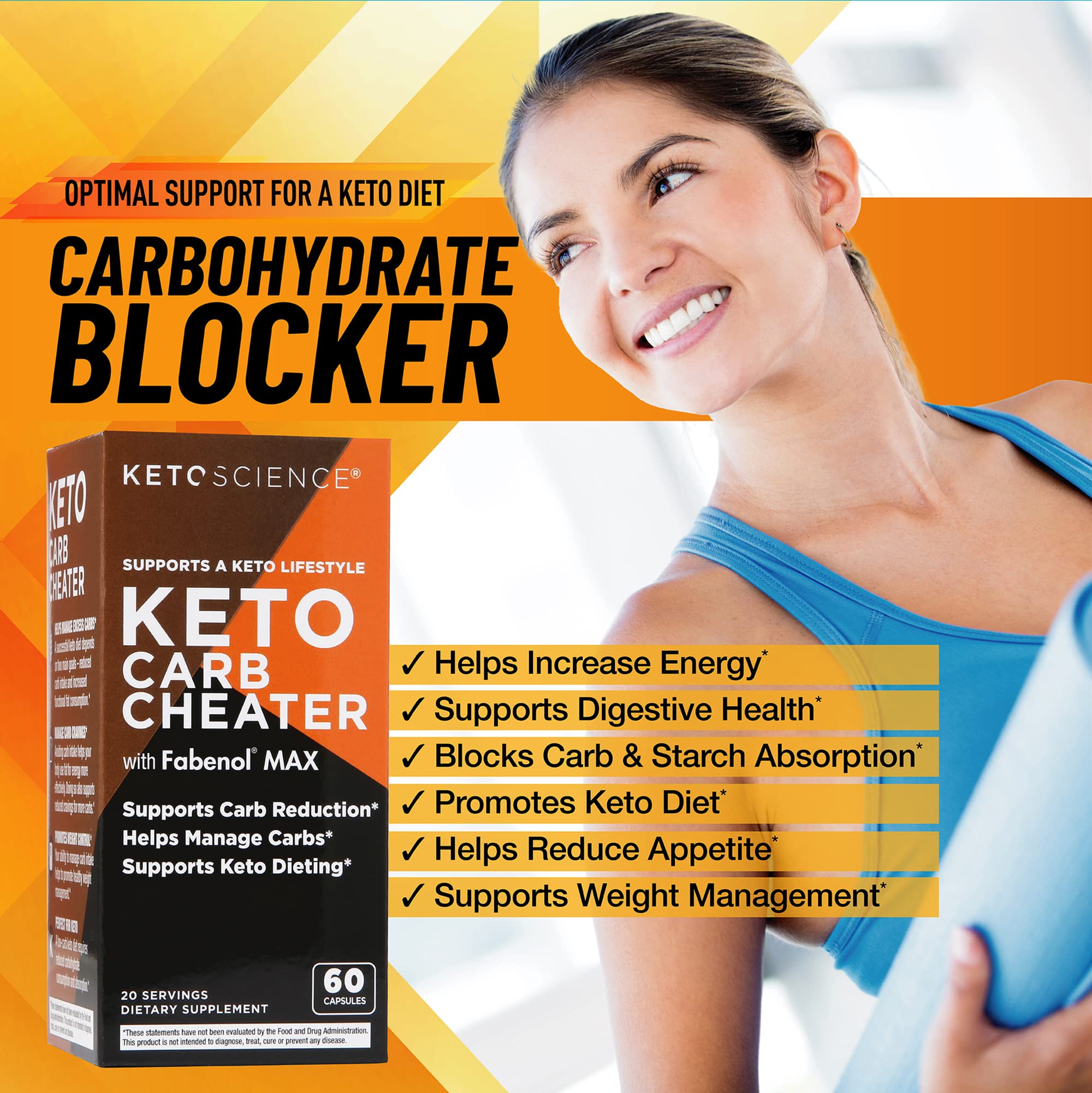Keto Science Keto Carb Cheater, Supports Carb Reduction, Helps Manage Carbs, Supports