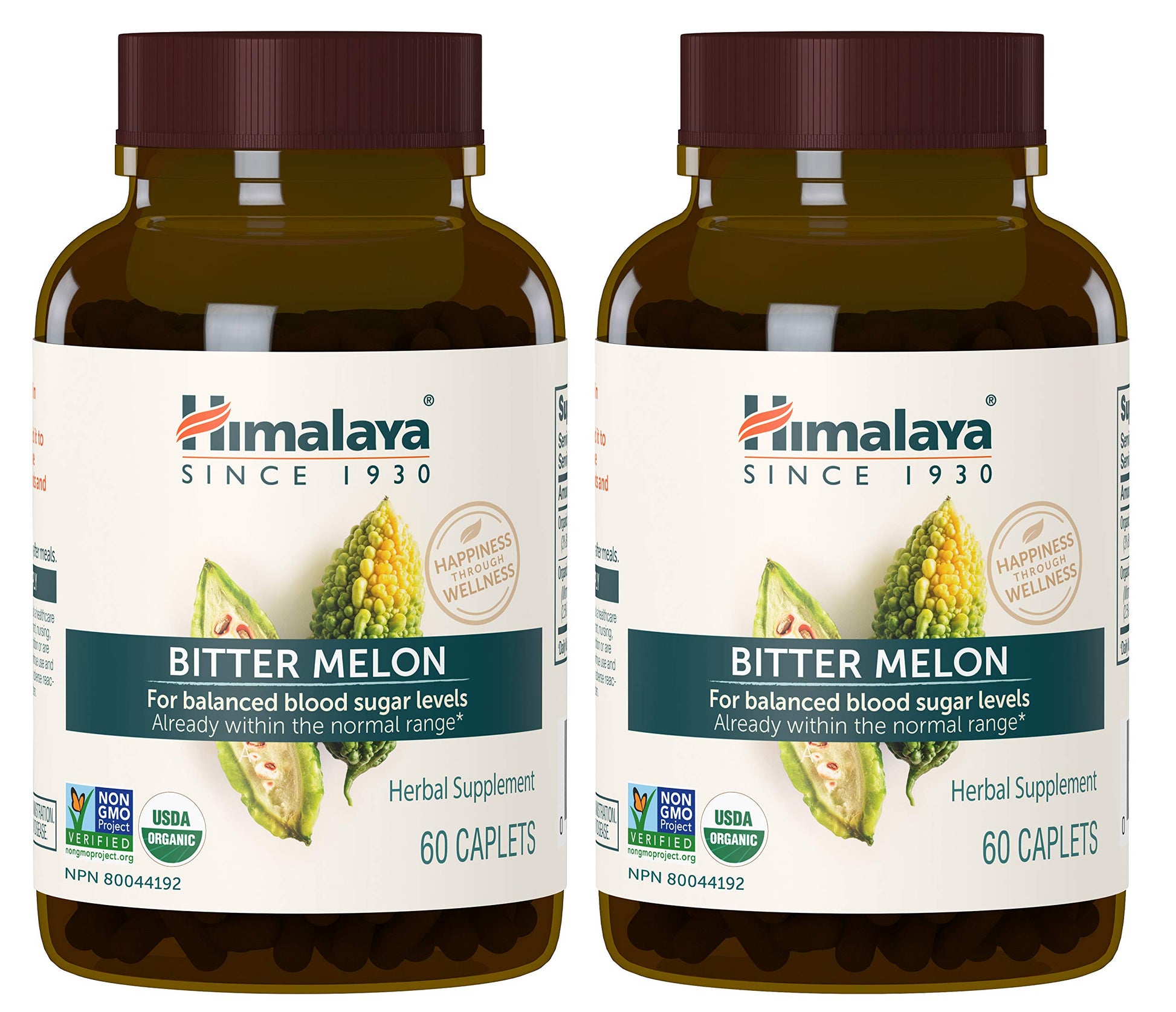 Himalaya Organic Bitter Melon/Karela Herbal Supplement, Glycemic Support and Weight