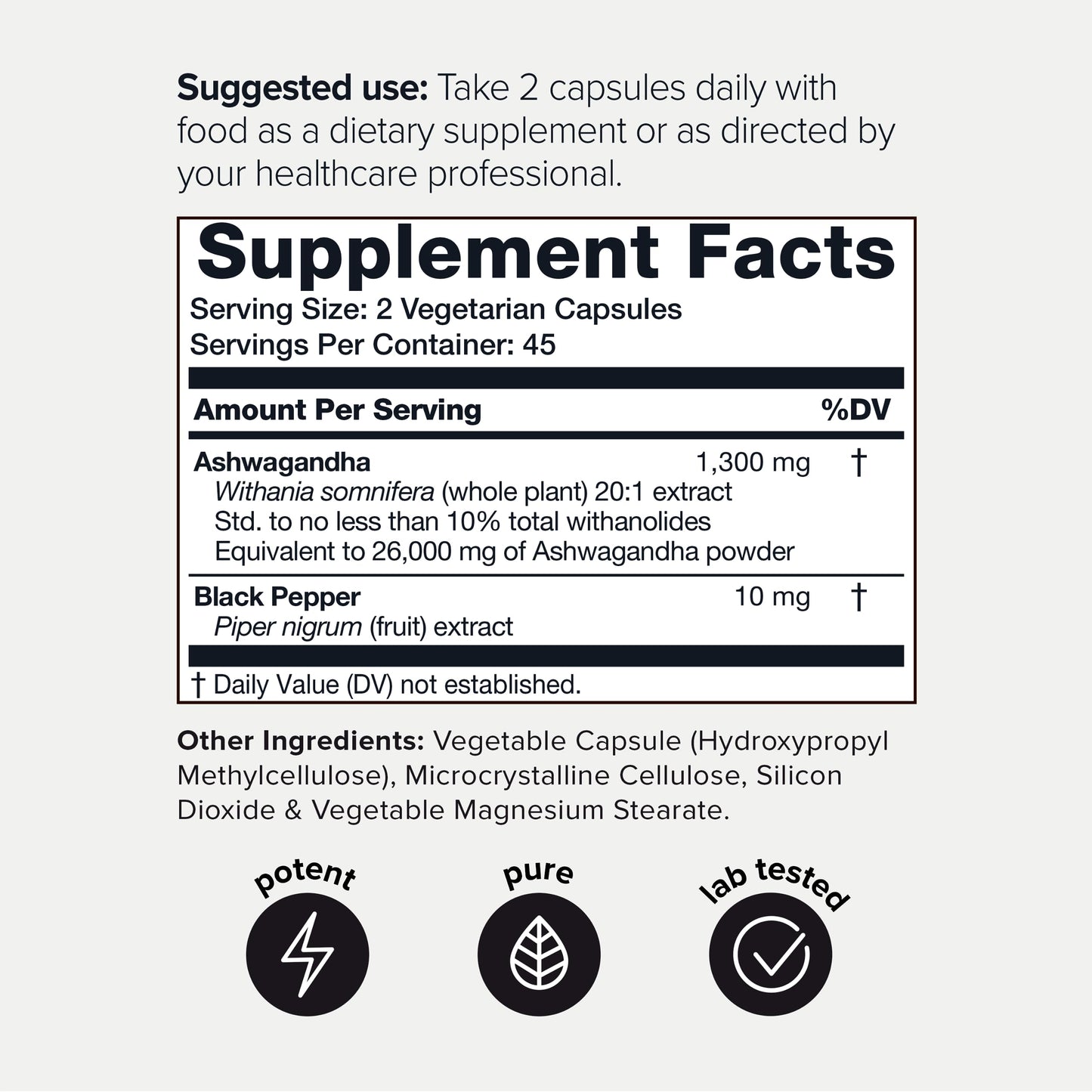 Toniiq 26,000mg 20x Concentrated Extract - 10% Withanolides - Ultra High Strength