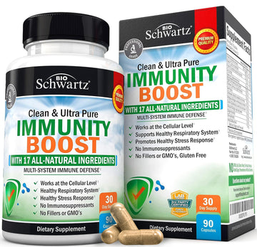 Immune Support Supplement with Vitamin C 1000mg Zinc Elderberry Extract Ginger 