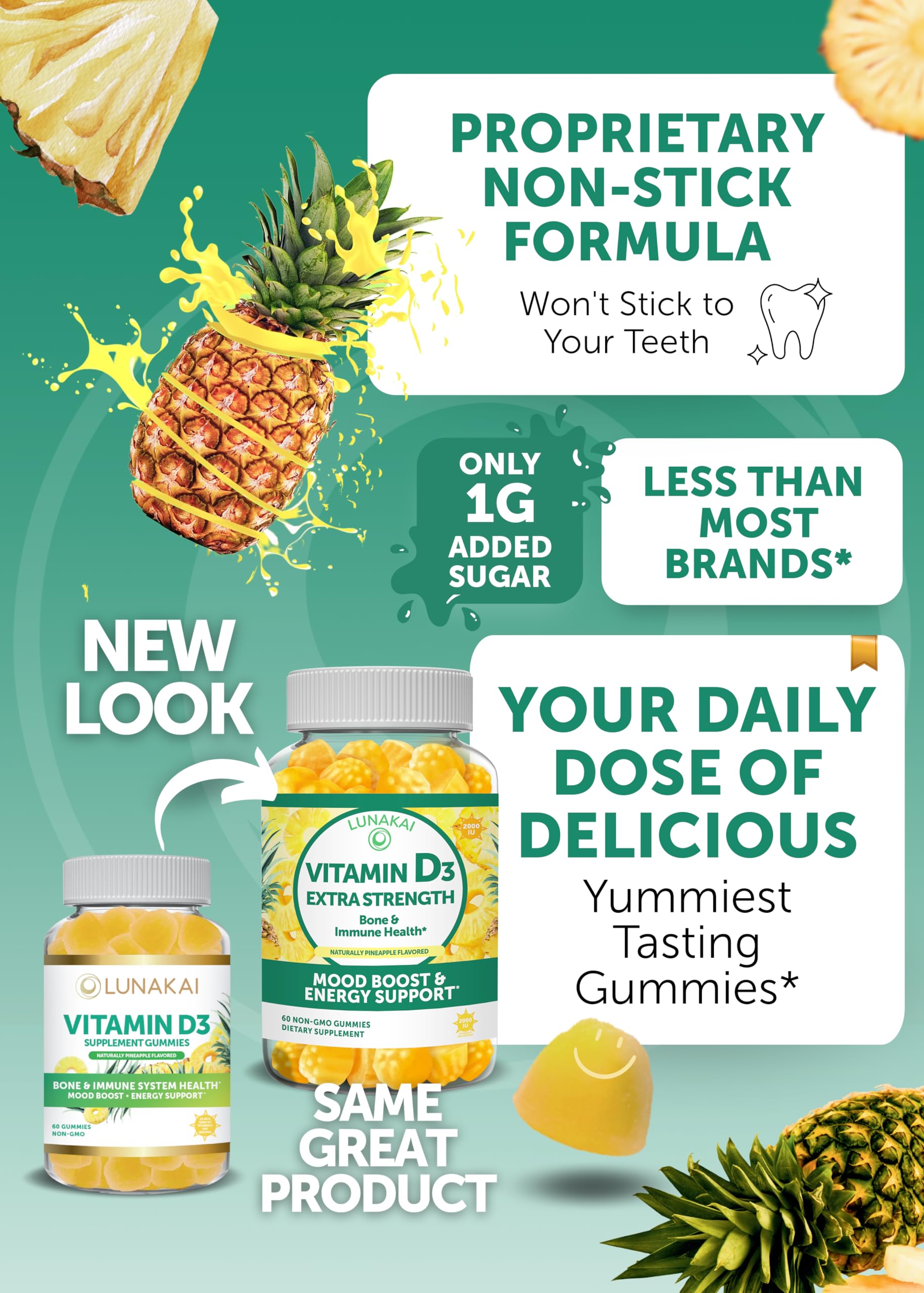 Prenatal Vitamins and Vitamin D3 Gummies Bundle - with Iron and Folic Acid, Chewable Multivitamin Lunakai