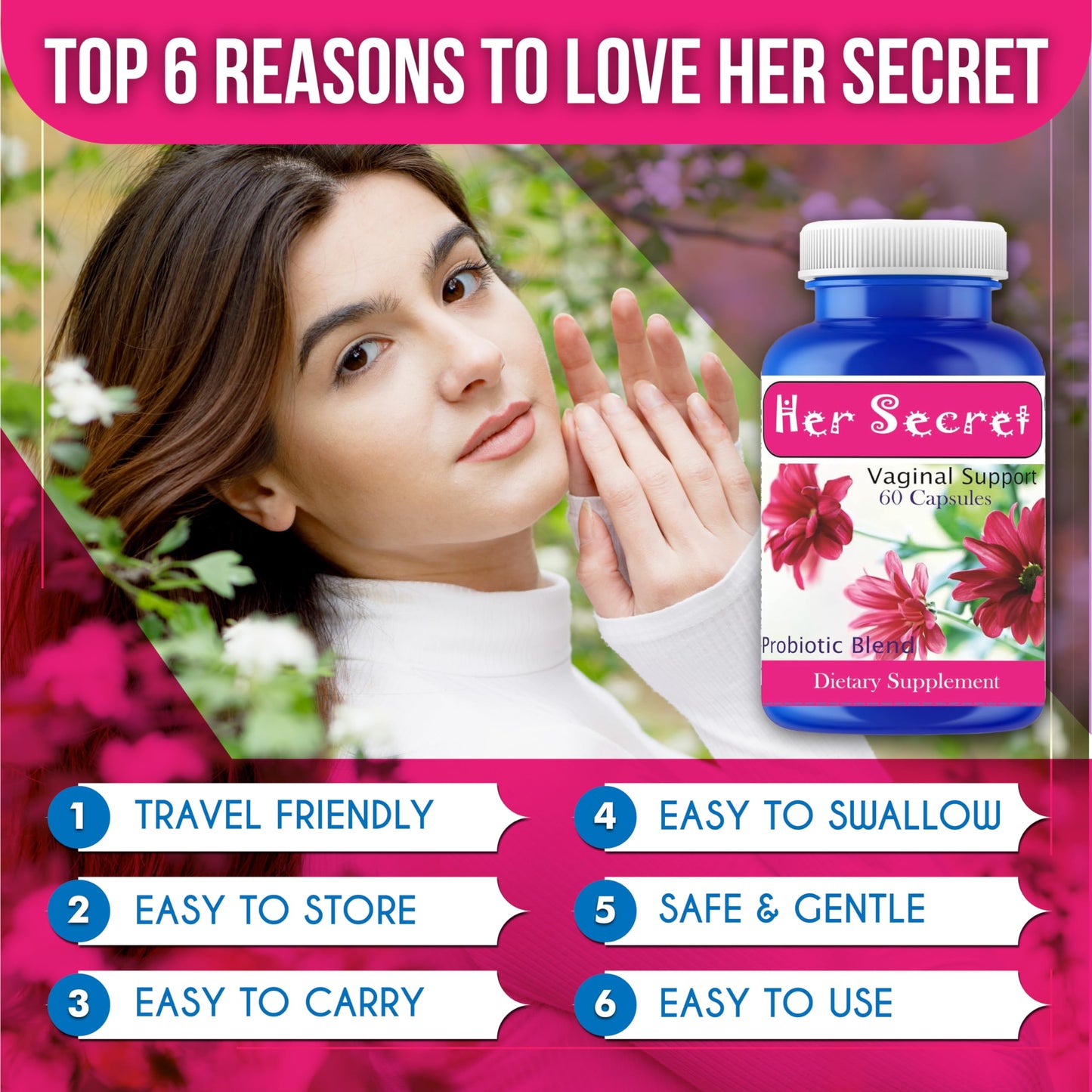 Embarrassed with Femenine Odor? Worried about Female Urinary Odor? Try Femenine Odor Supplement 60 Pills