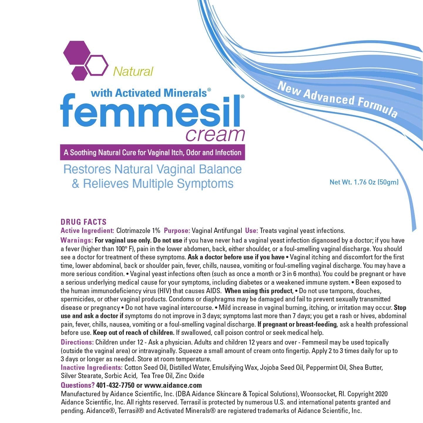 Femmesil Feminine Care Vaginal Health Antifungal Cream for Relief from Yeast Infection, Vaginal Itch & Irritation Aidance