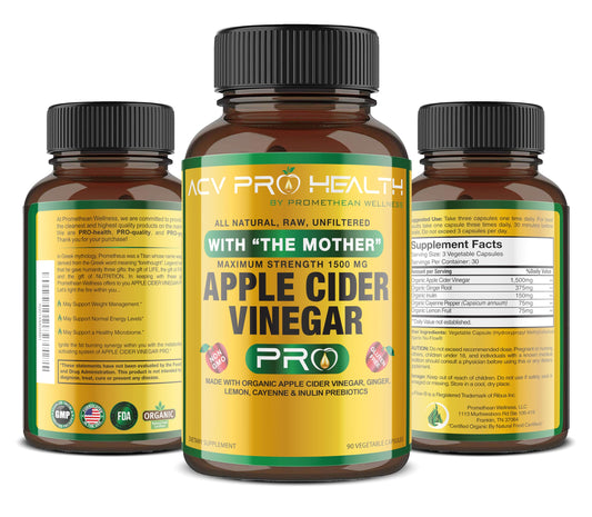 Certified Organic Apple Cider Vinegar Capsules Pro with Mother Acv Pills Detox