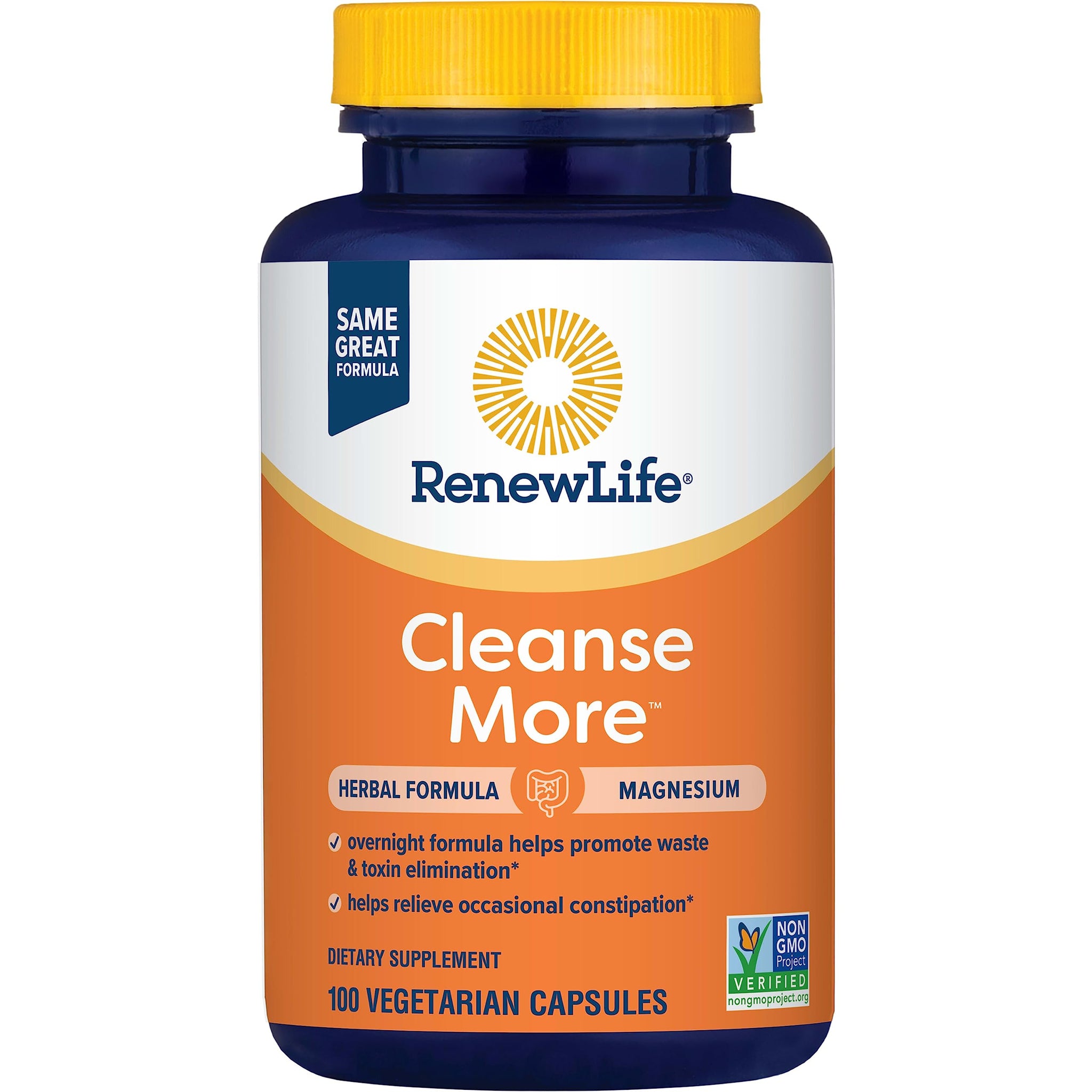Renew Life Detox Cleanse More, Reduces Bloating and Restores Regularity, Overnight Constipation Relief
