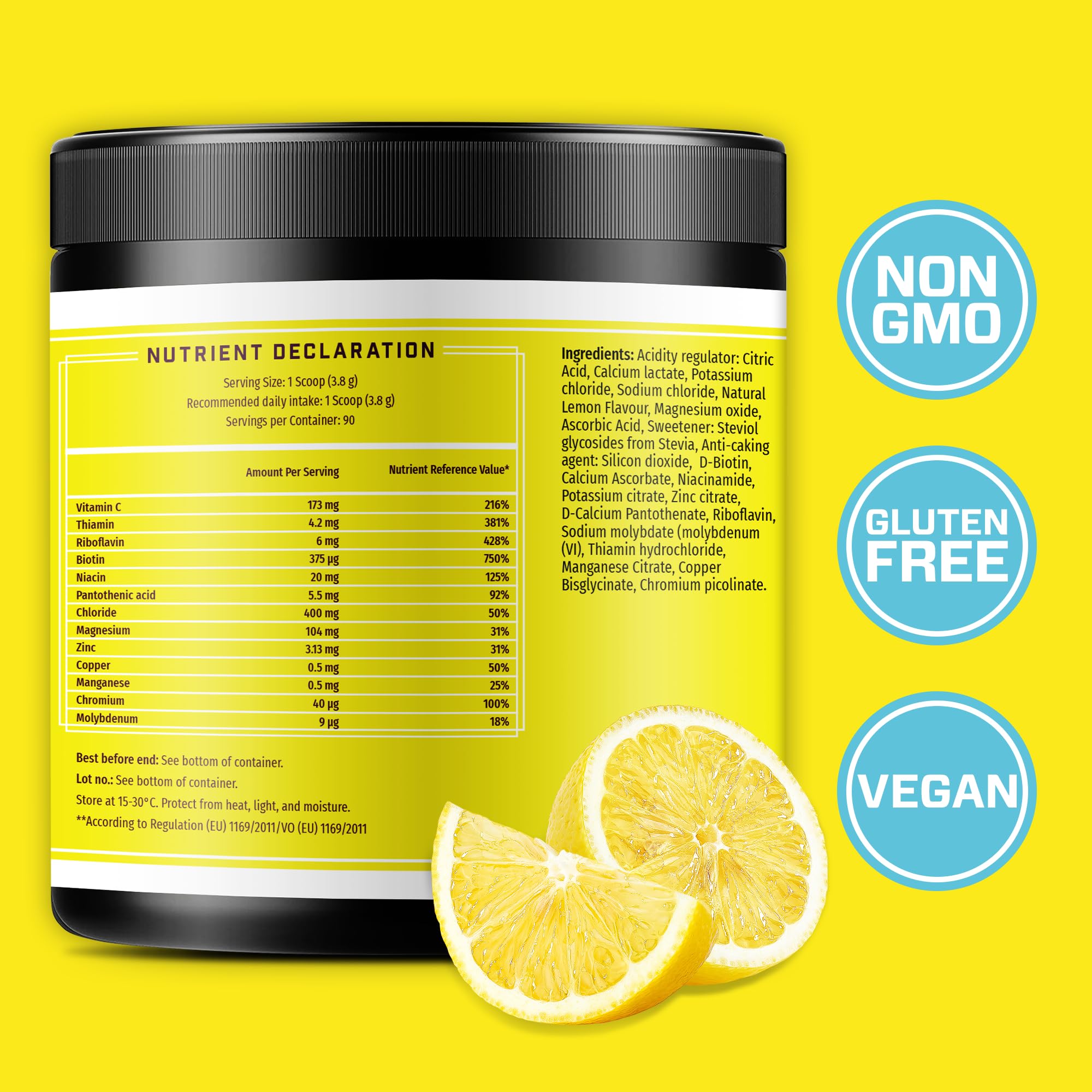 Key Nutrients Electrolytes Hydration Powder - Refreshing Lemonade Drink Mix