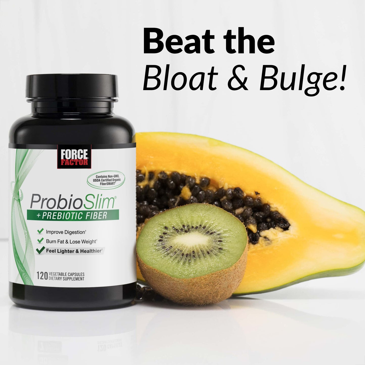 Force Factor ProbioSlim + Prebiotic Fiber Weight Loss Supplement for Women and Men