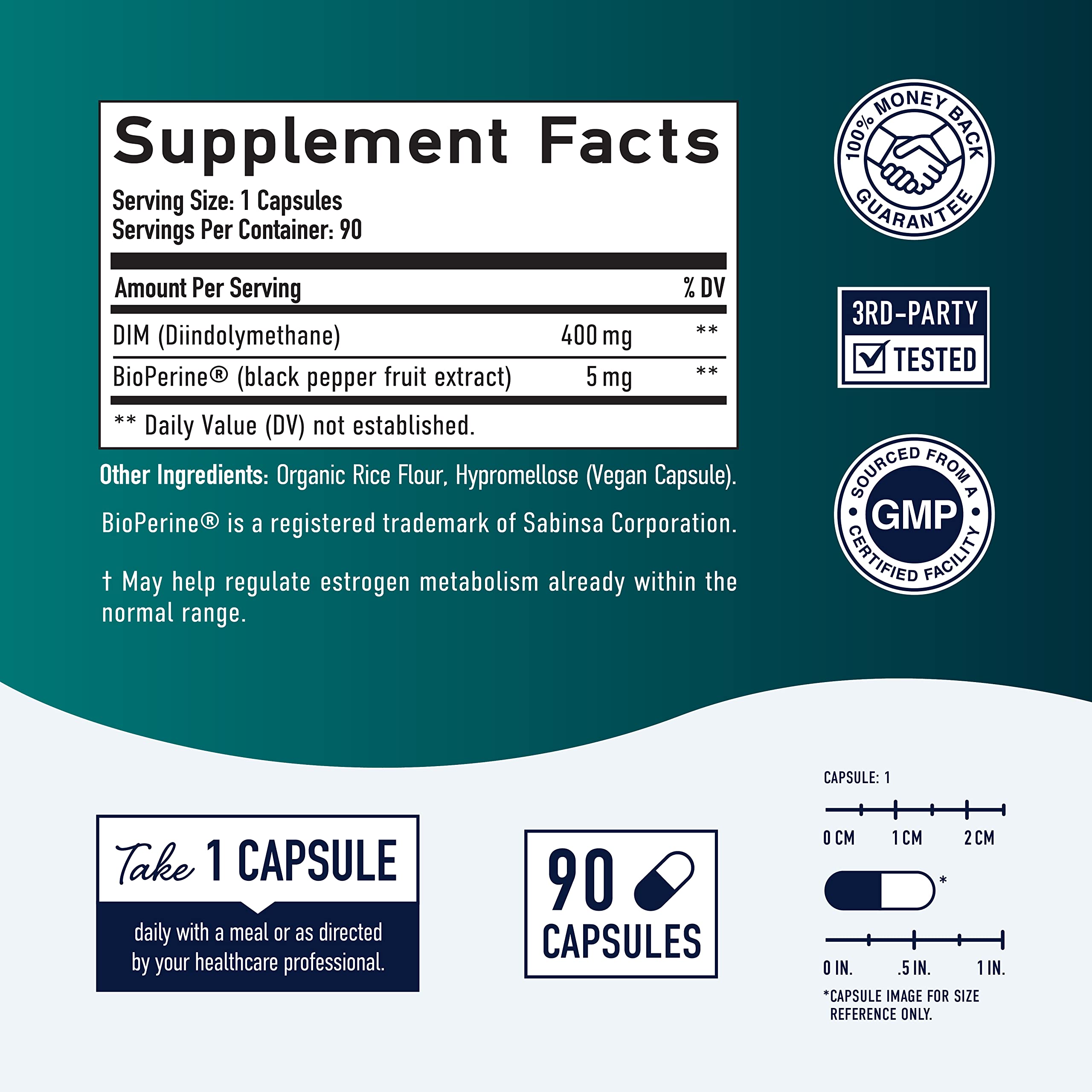 Extra Strength DIM Supplement 400MG | Hormone Balance & Estrogen Metabolism for Men and Women SMNutrition