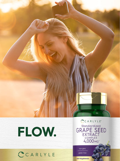 Carlyle Grape Seed Extract 4,000mg | 120 Quick Release Capsules | Standardized Extract
