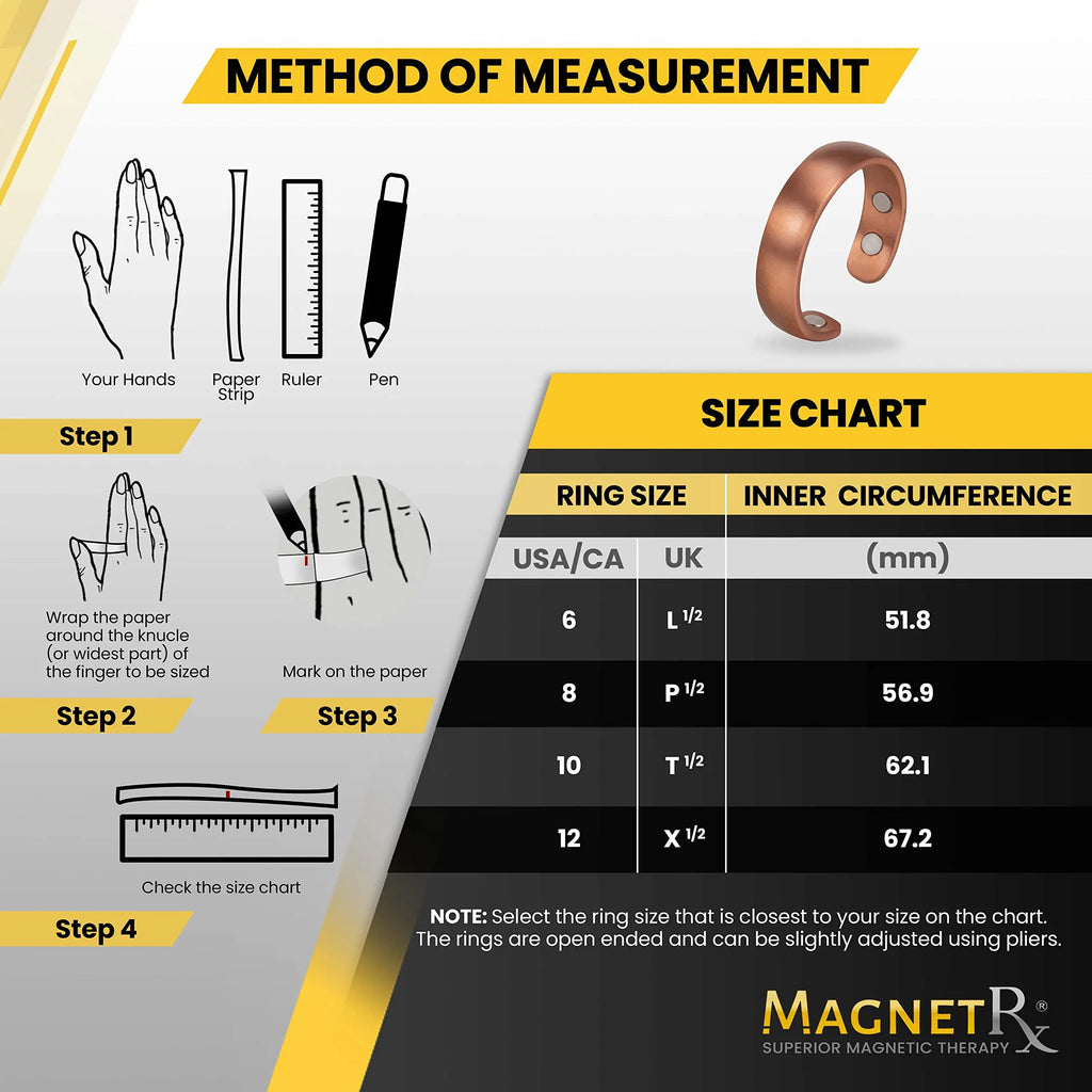 MagnetRX® Magnetic Copper Ring – Elegant Magnetic Rings – Copper Rings for Women & Men MagnetRX