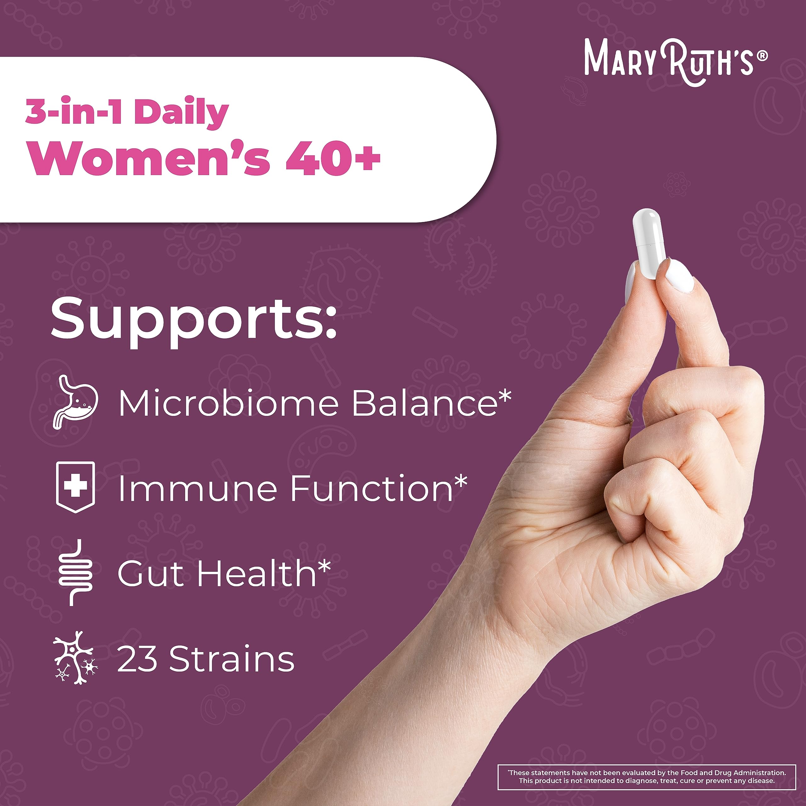 Mary Ruth's 3 in 1 Women's 40+ Health Probiotic, 30 CT