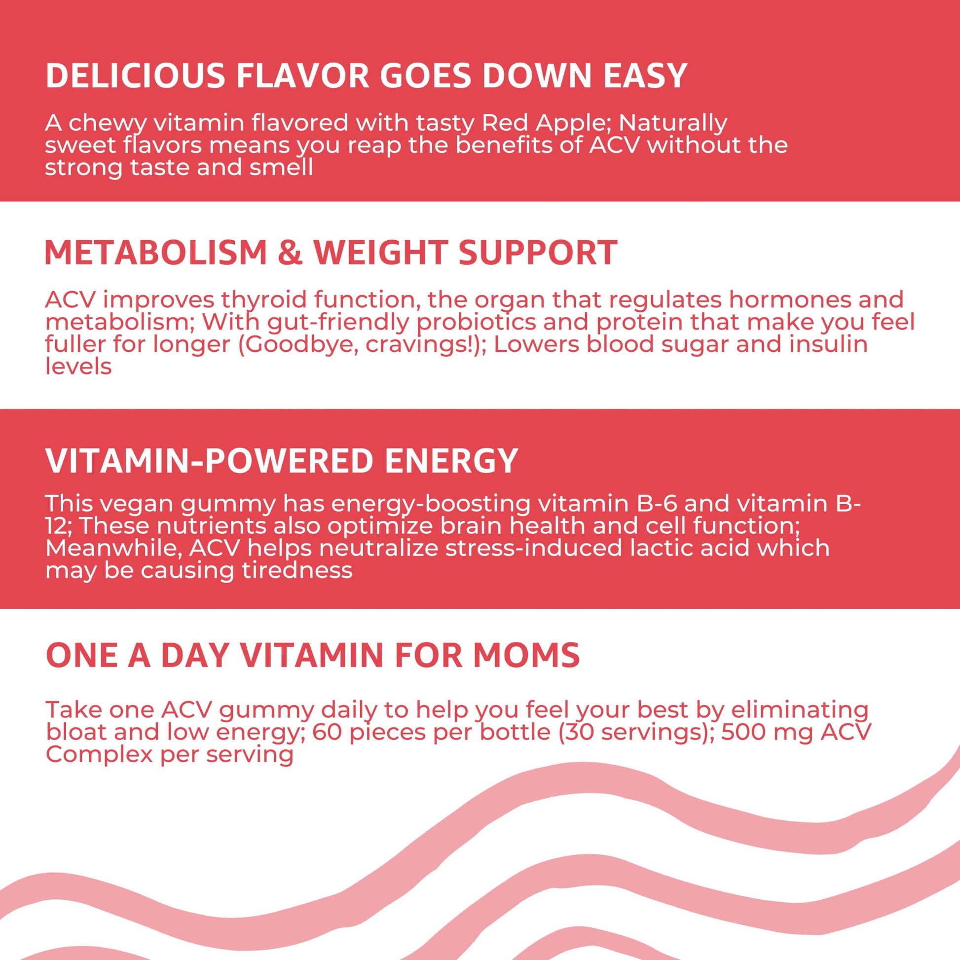 Baby Blues Apple Cider Vinegar Gummies - Vegan, Non-GMO & Gluten-Free, Postpartum Dietary Supplement Baby Blues