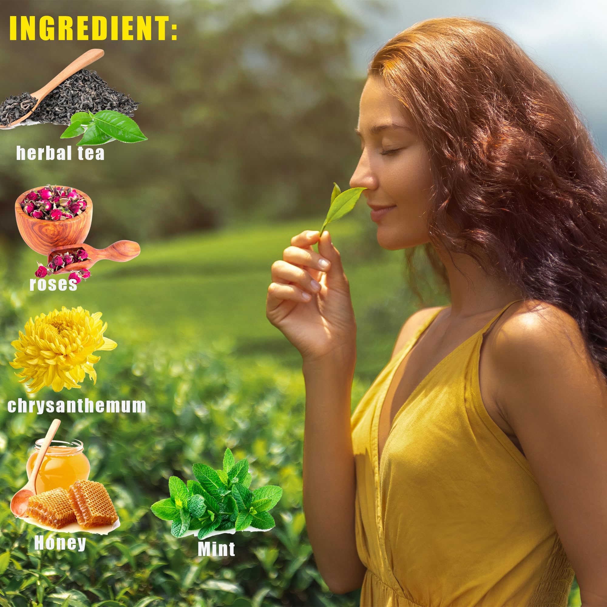 Honey and rose Herbal Cigarettes - Tobacco and Nicotine Free 2 Packs xuan chi