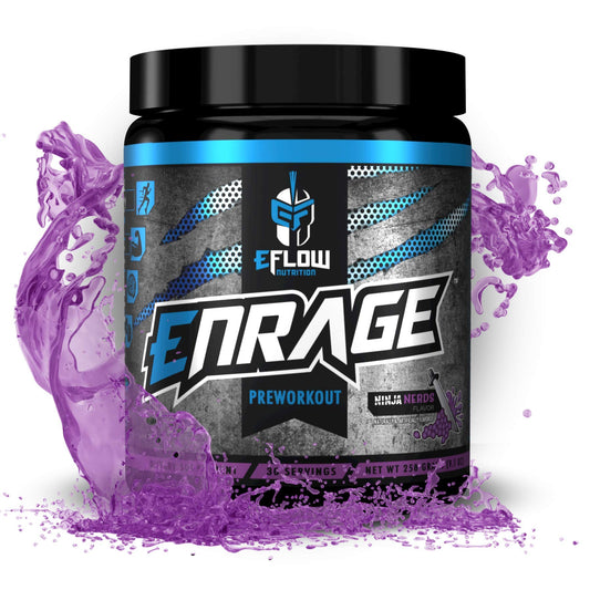 eFlow Nutrition ENRAGE Pre Workout - Energy, Focus, Pumps, and Strength - Ninja Nerds
