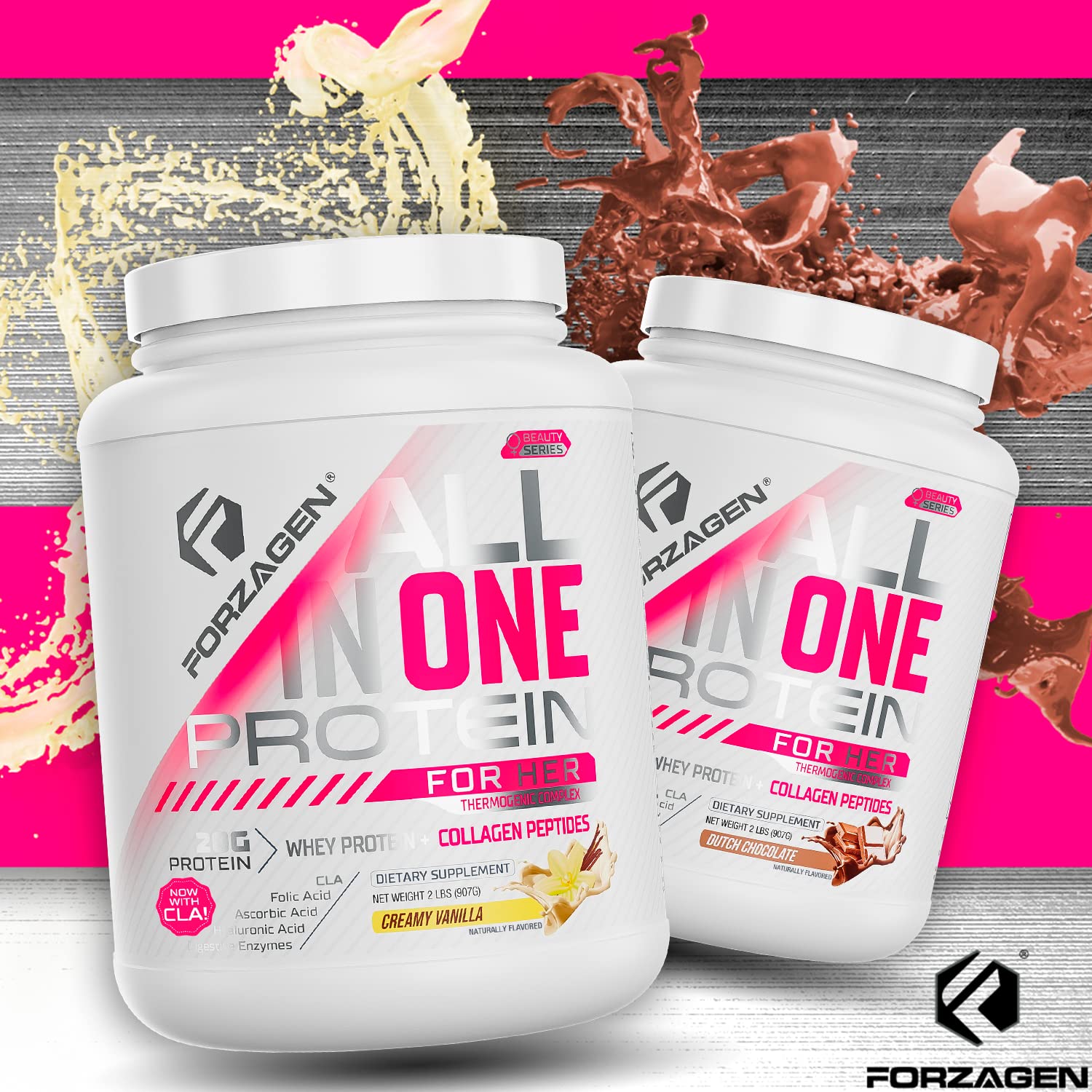Forzagen All in One Protein for Her, Protein Powder for Women with Collagen Peptides Forzagen