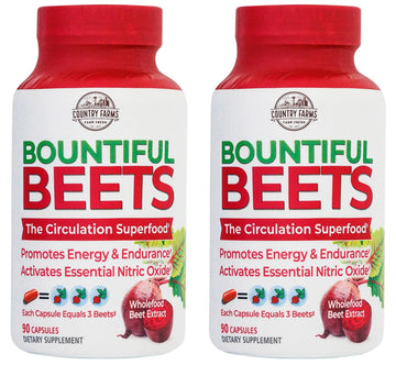 COUNTRY FARMS Bountiful Beets Root Capsules, Wholefood Beet Extract Superfood