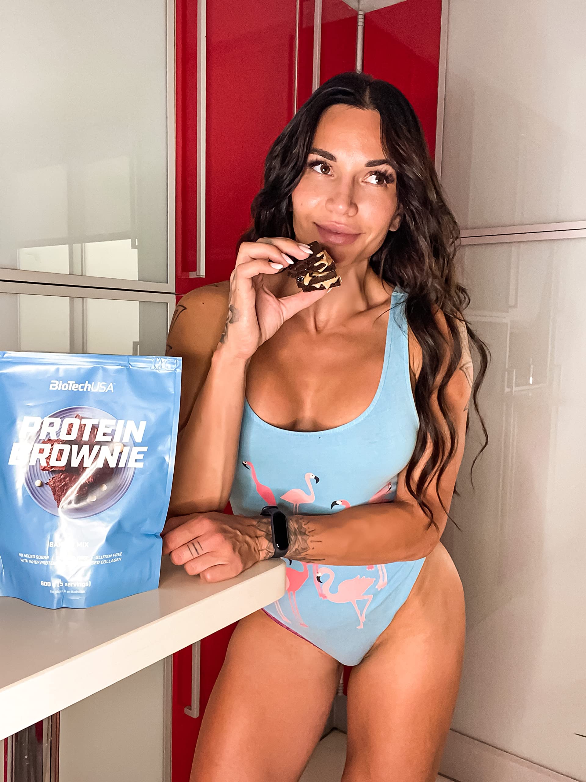 BioTechUSA Protein Brownie, Baking Mix with Collagen, whey proteins and sweeteners. 600 g, Chocolate BioTechUSA