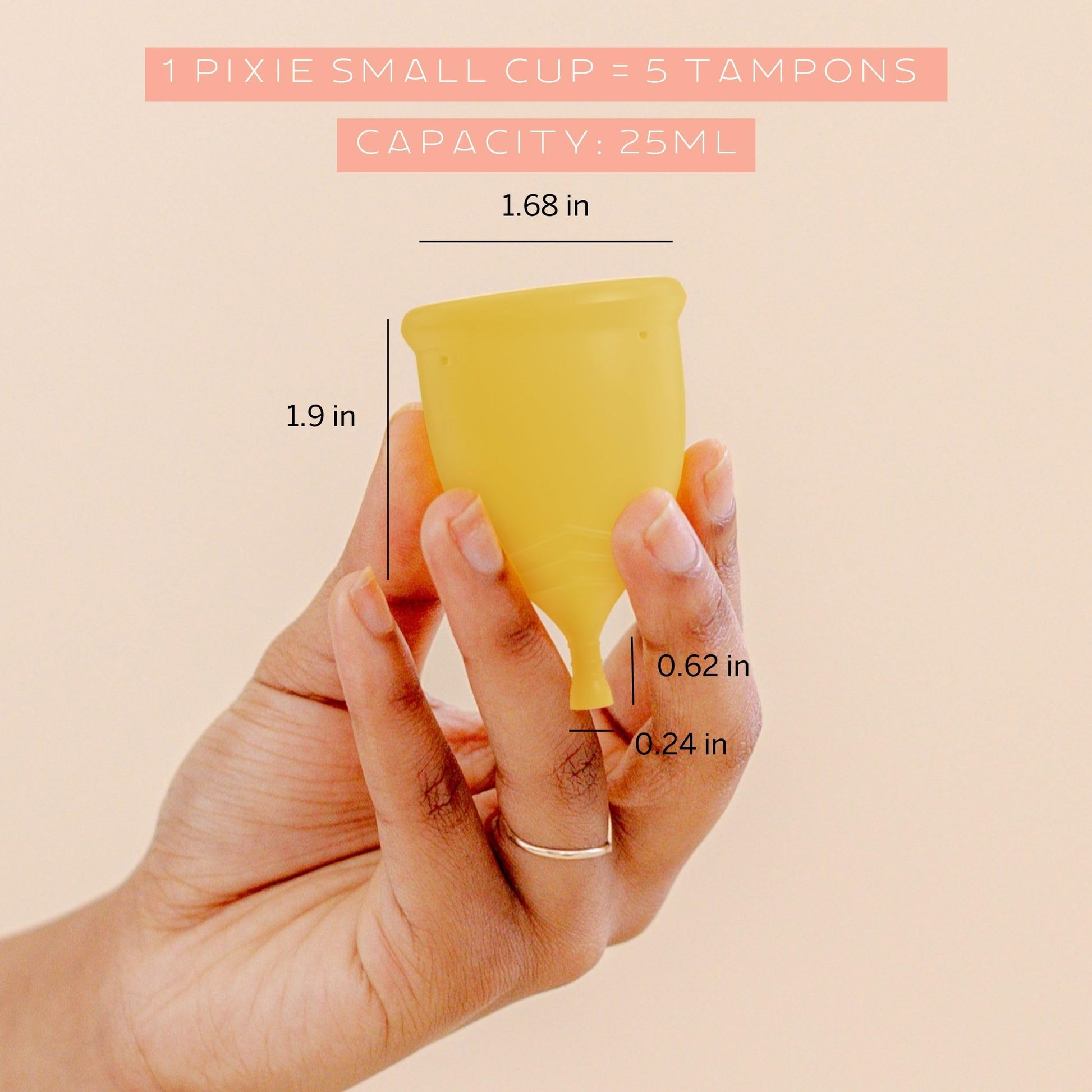 Pixie Menstrual Cup Steamer Sterilizer with A Small Period Cup - Ranked 1 for Most Comfortable Reusable Pixie Cup