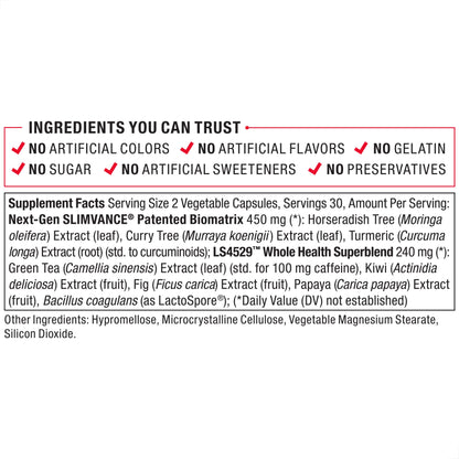 FORCE FACTOR ProbioSlim with Next-Gen SLIMVANCE Thermogenic + Probiotic Fat Burner