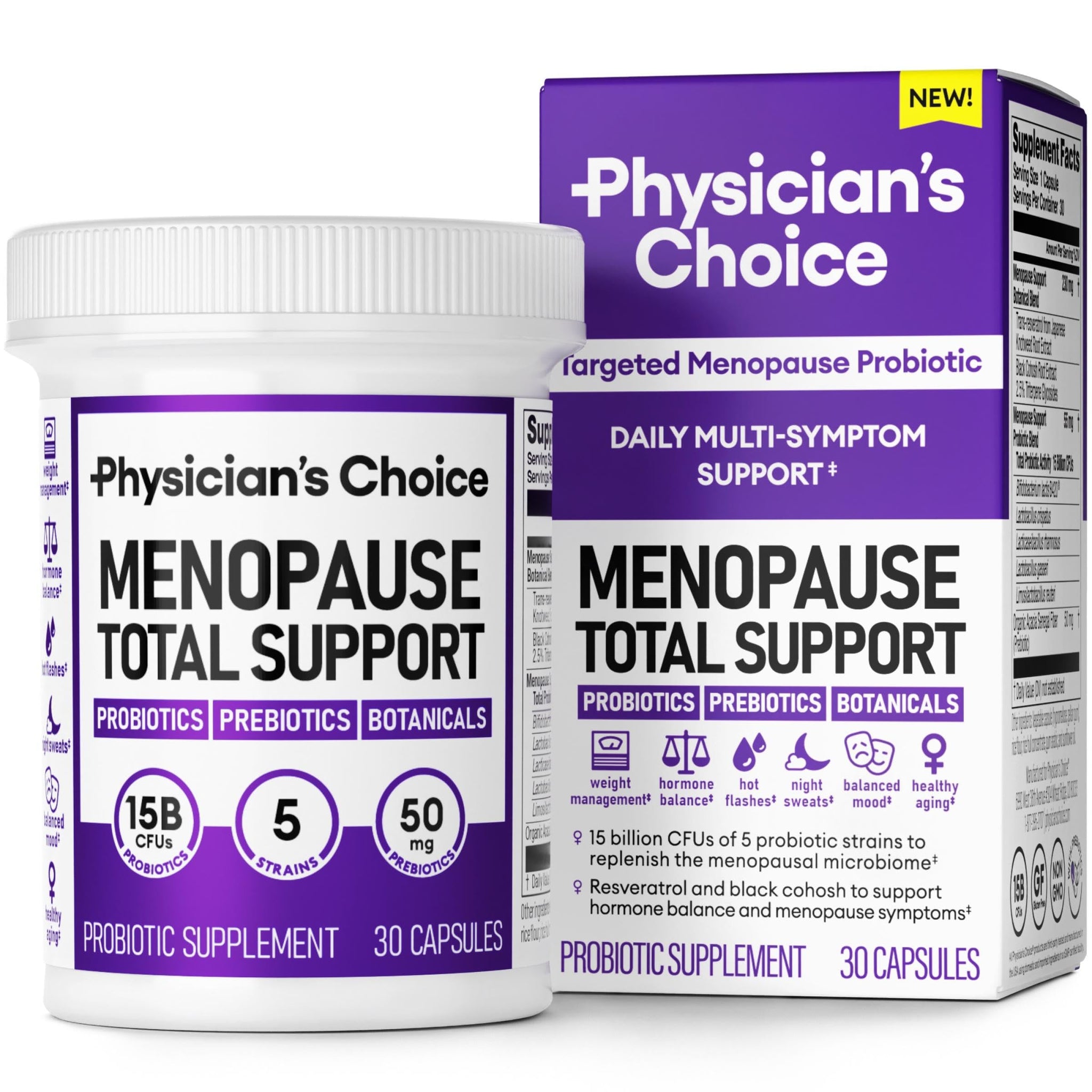 Physician's Choice Menopause Probiotic Supplement for Women - Supports Hormone Balance
