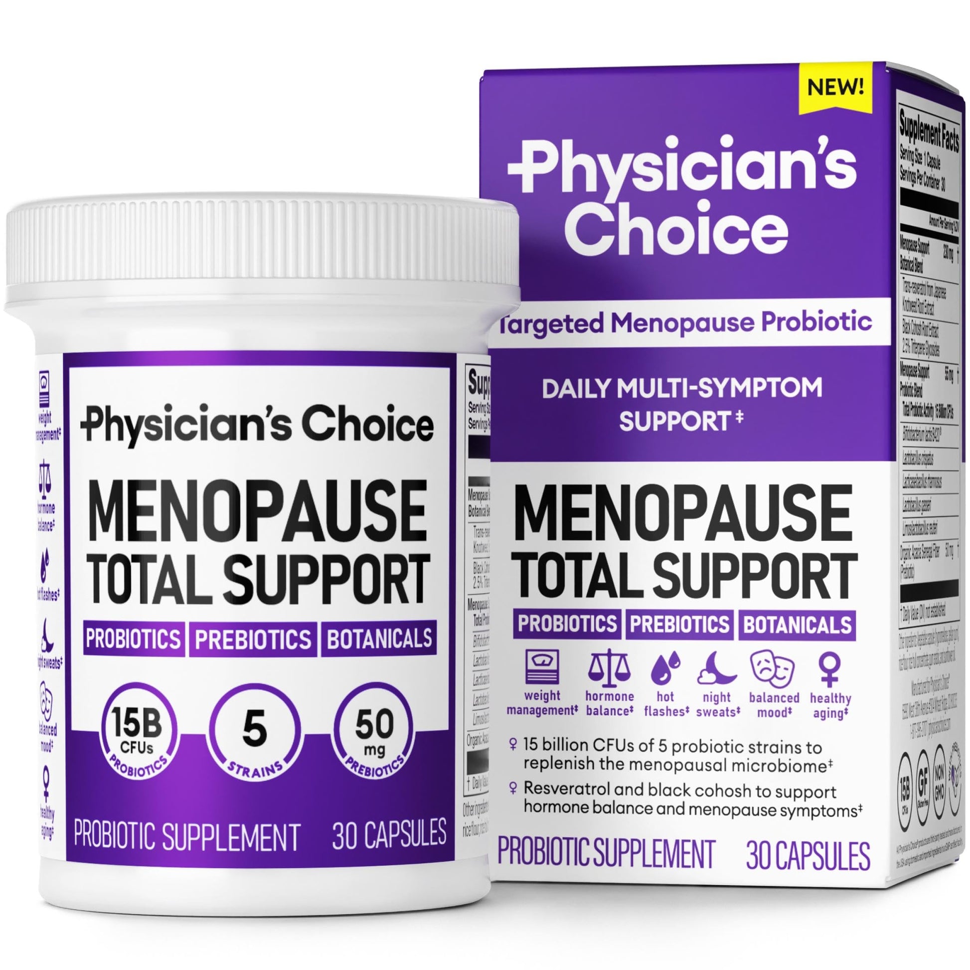 Physician's Choice Menopause Probiotic Supplement for Women - Supports Hormone Balance
