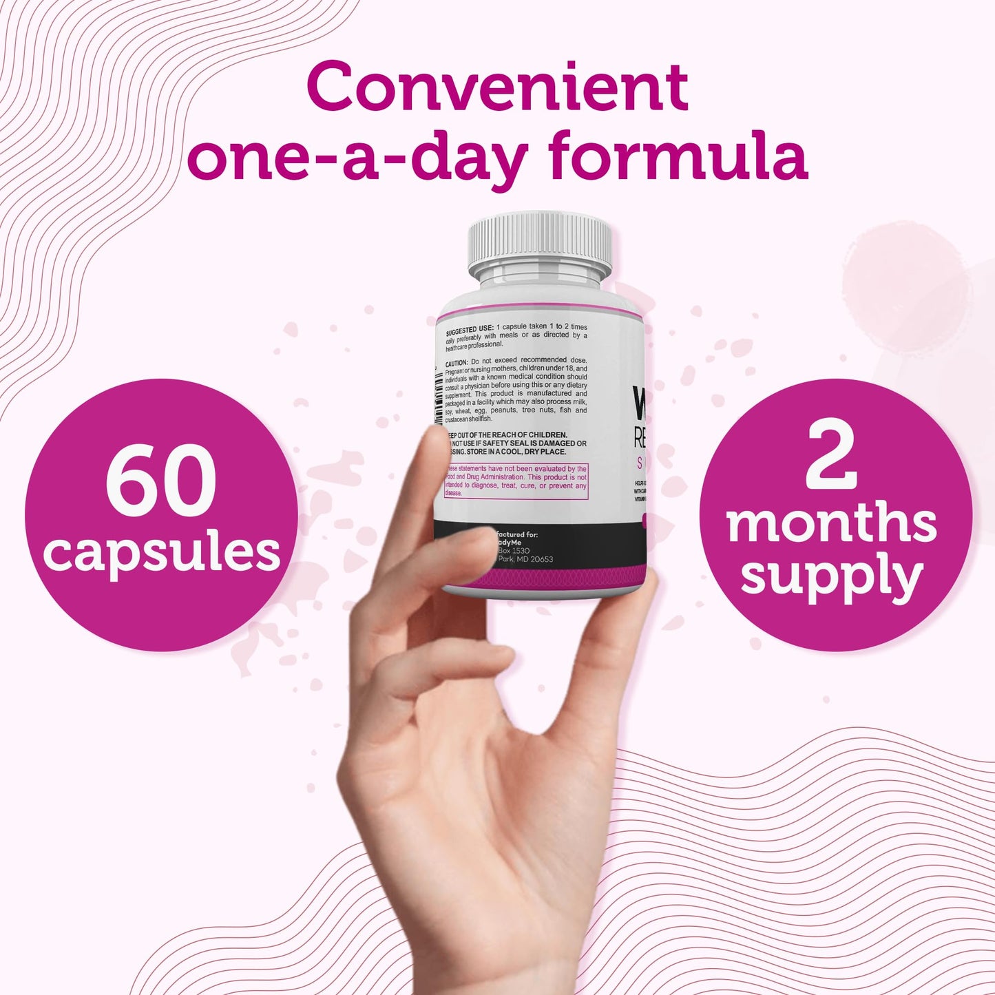Water Retention Pills for Women Bloating Relief with Vitamin B6, Dandelion & Green Tea Natural