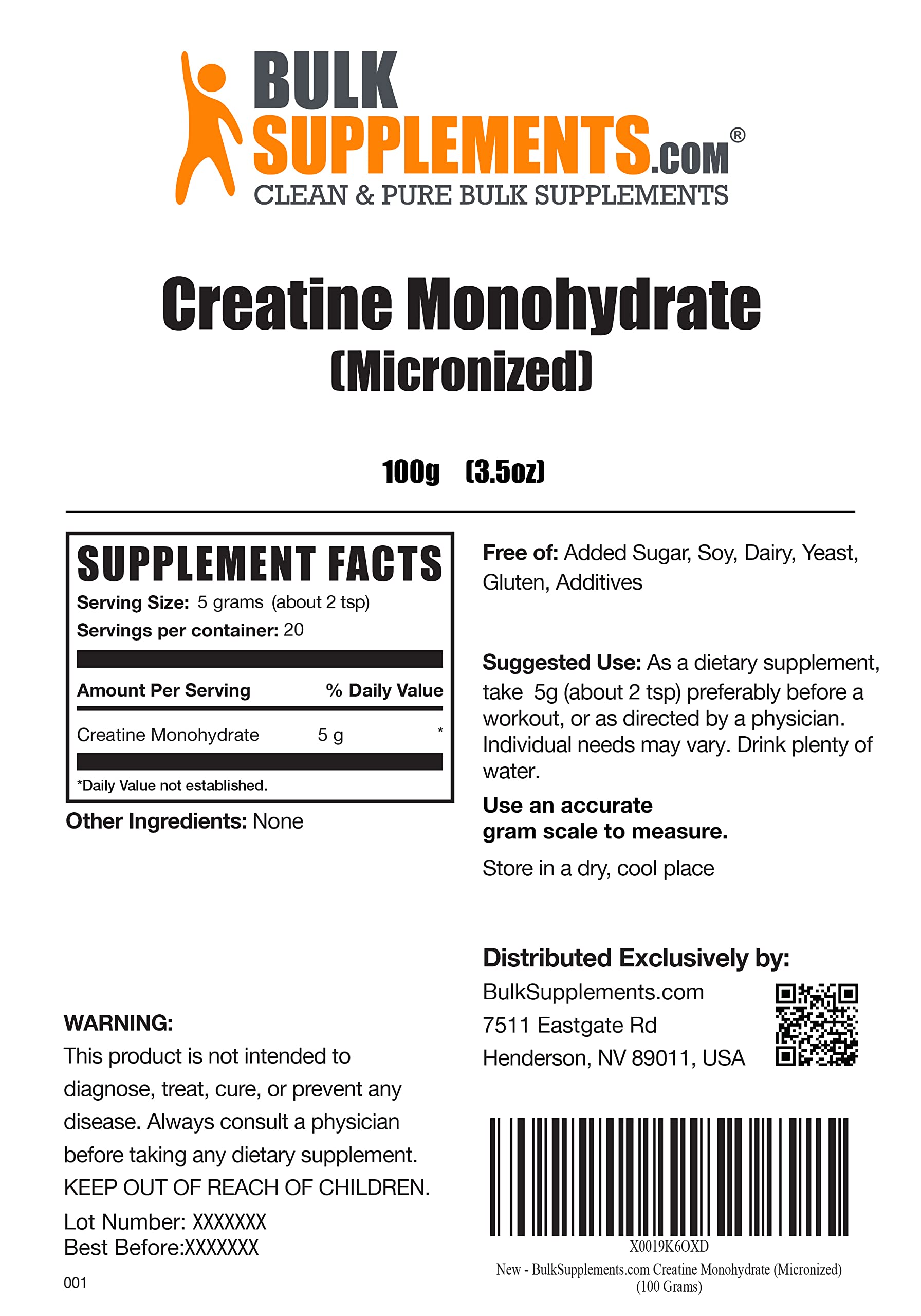 BULKSUPPLEMENTS.COM Creatine Monohydrate Powder - Micronized Creatine BULKSUPPLEMENTS.COM