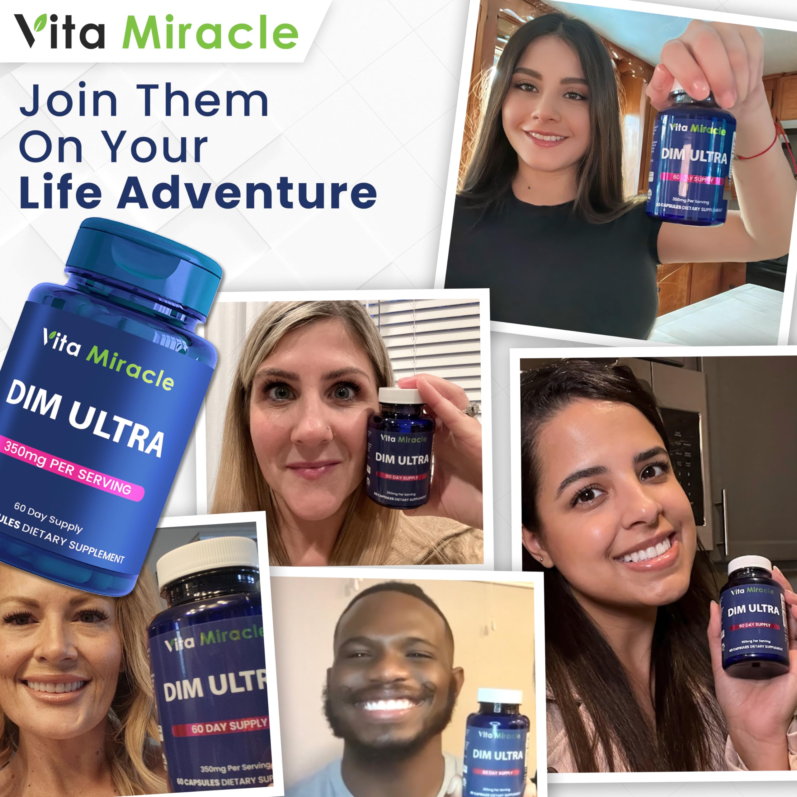 DIM Supplement for Women and Men - 350mg Estrogen Metabolism Complex Vita Miracle