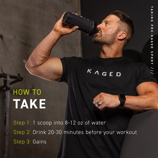 Kaged Athletic Sport Pre Workout Powder | Mango Lime | Energy Supplement for Endurance