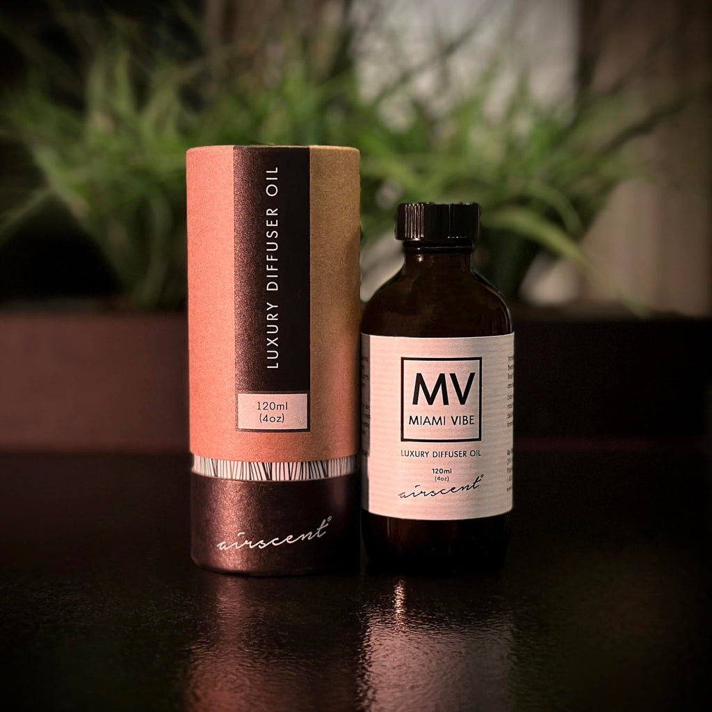 Miami Vibe Diffuser Oil - Air-Scent Fragrance for Aroma Oil Diffusers - 120 Milliliter (4 fl oz) Bottle