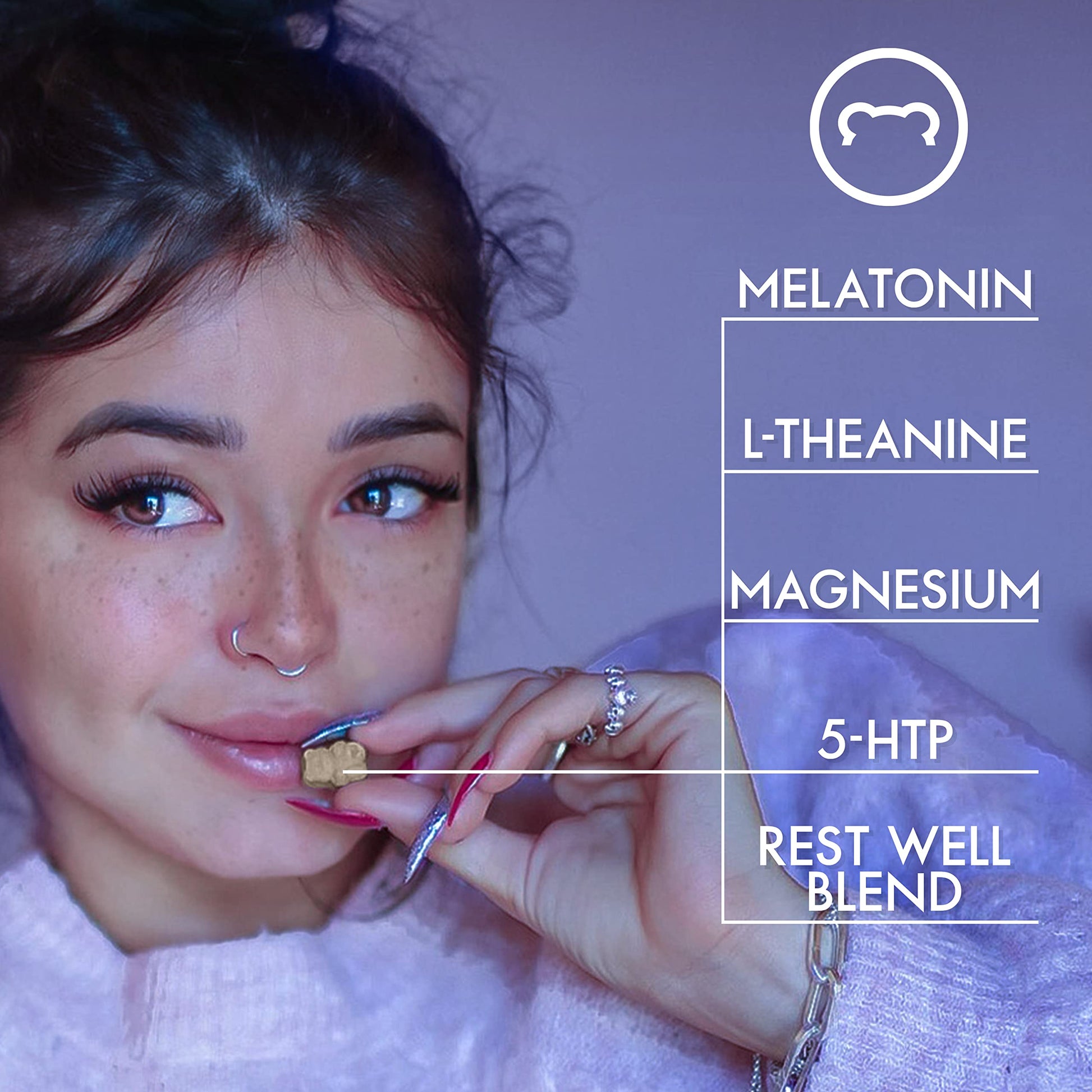 Sugarbear Sleep Aid Gummies for Adults with Melatonin 6mg, Magnesium SugarBearHair