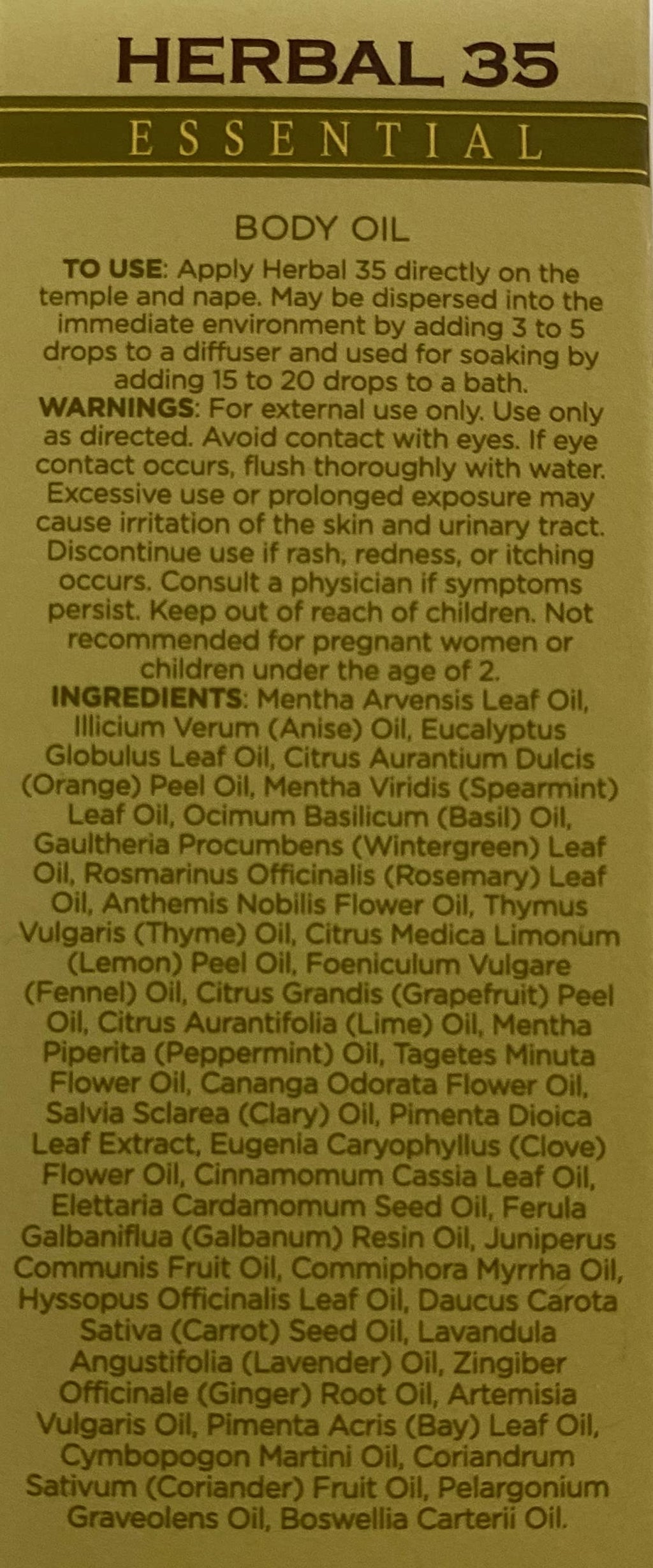 L'eudine Herbal 35 Essential Oil, Soothing and Calming Eucalyptus Essential Oil, Powerful Blend