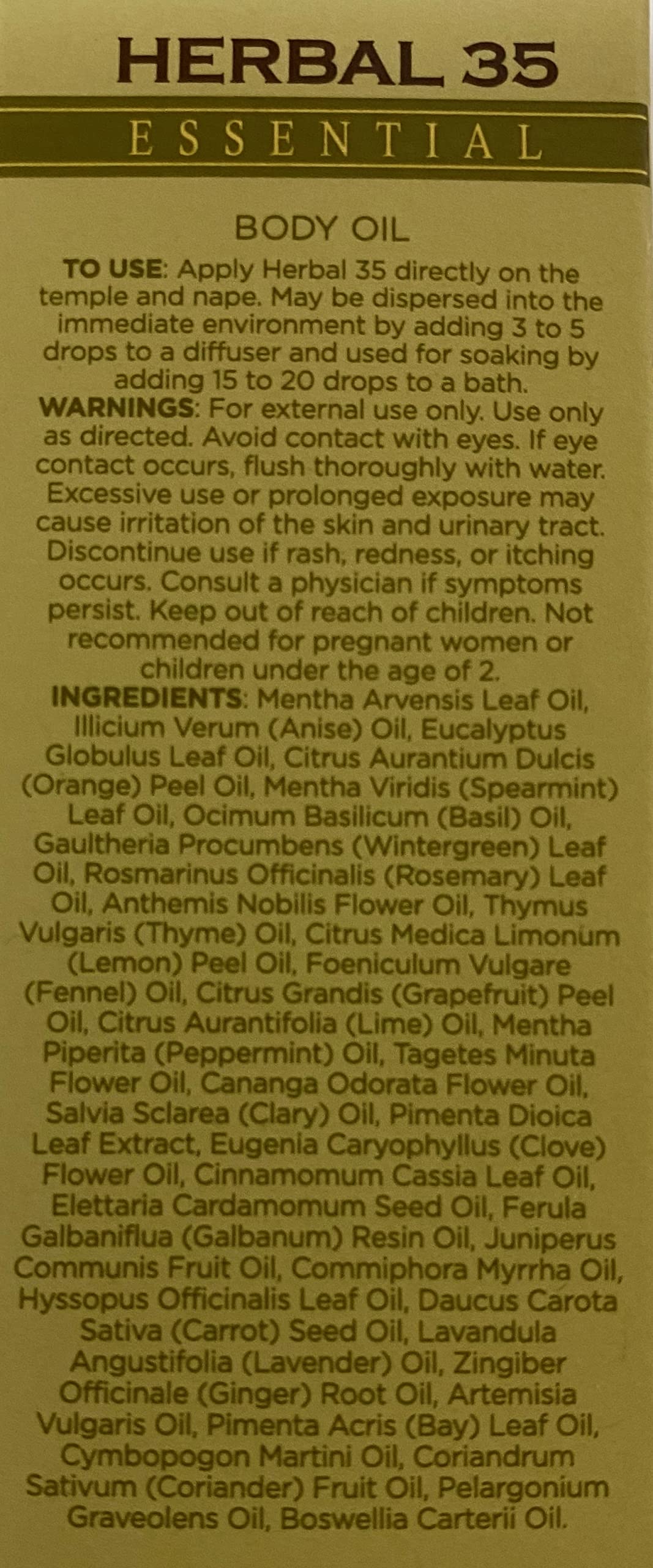 L'eudine Herbal 35 Essential Oil, Soothing and Calming Eucalyptus Essential Oil, Powerful Blend L'eudine