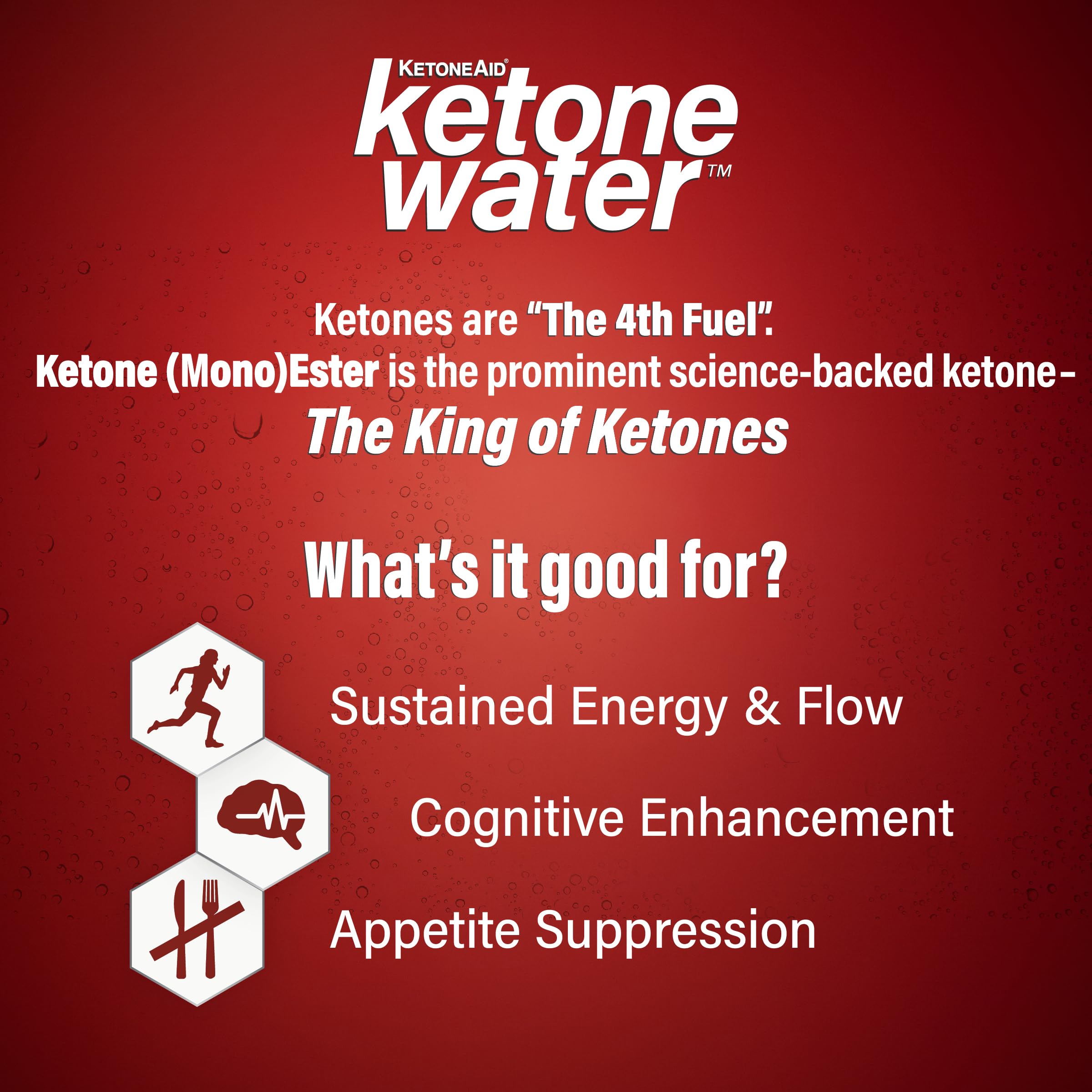 KetoneWater | Functional Sparkling Water w/Ketone Ester (3 Grams) | Black Cherry Flavor