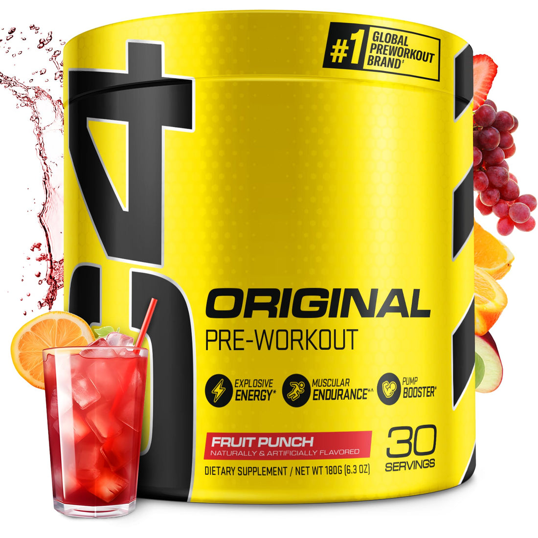 Cellucor C4 Original Pre Workout Powder Fruit Punch | Vitamin C for Immune Support 