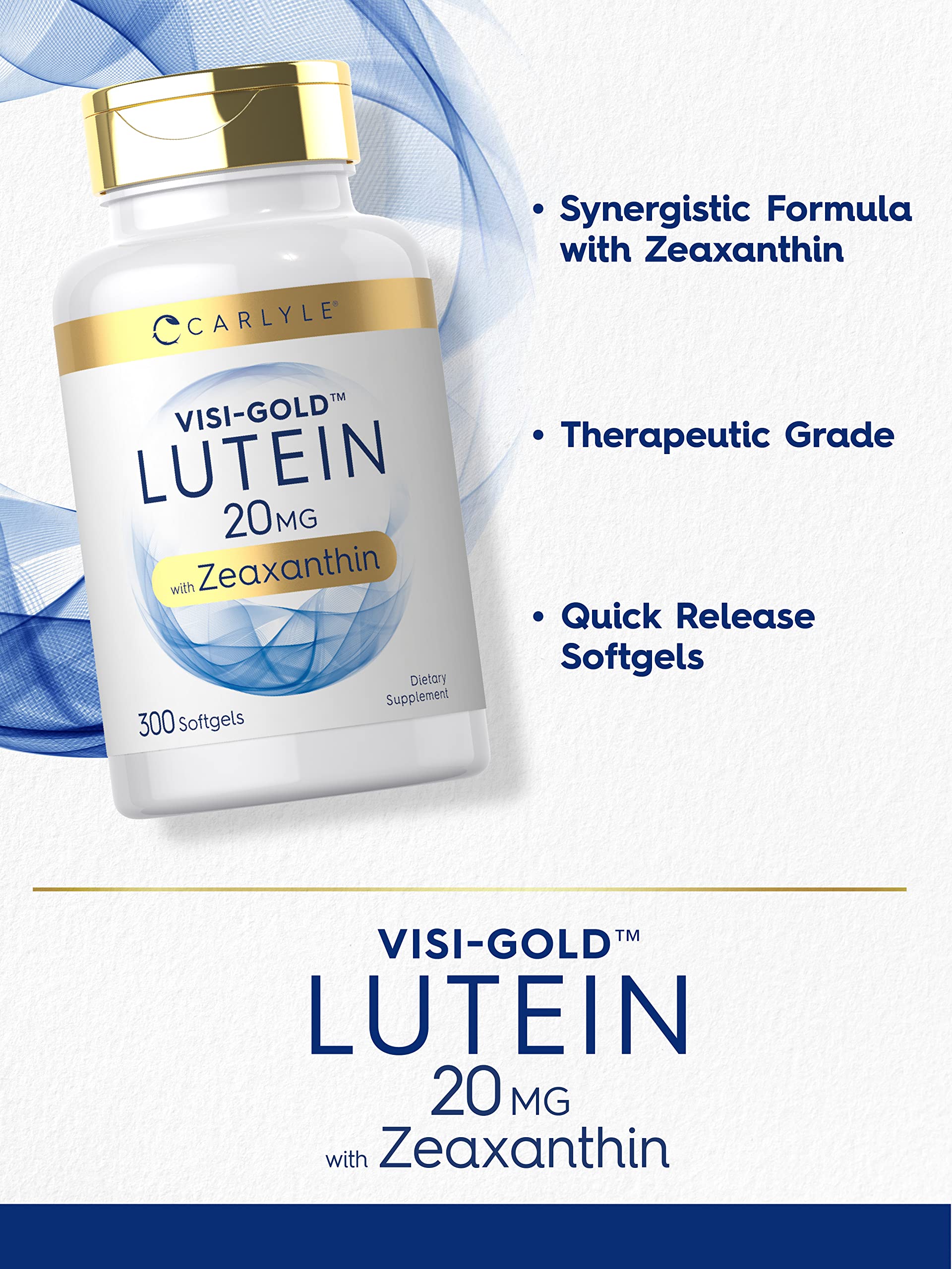 Carlyle Lutein and Zeaxanthin 20mg | 300 Softgels | Eye Health Vitamins Carlyle