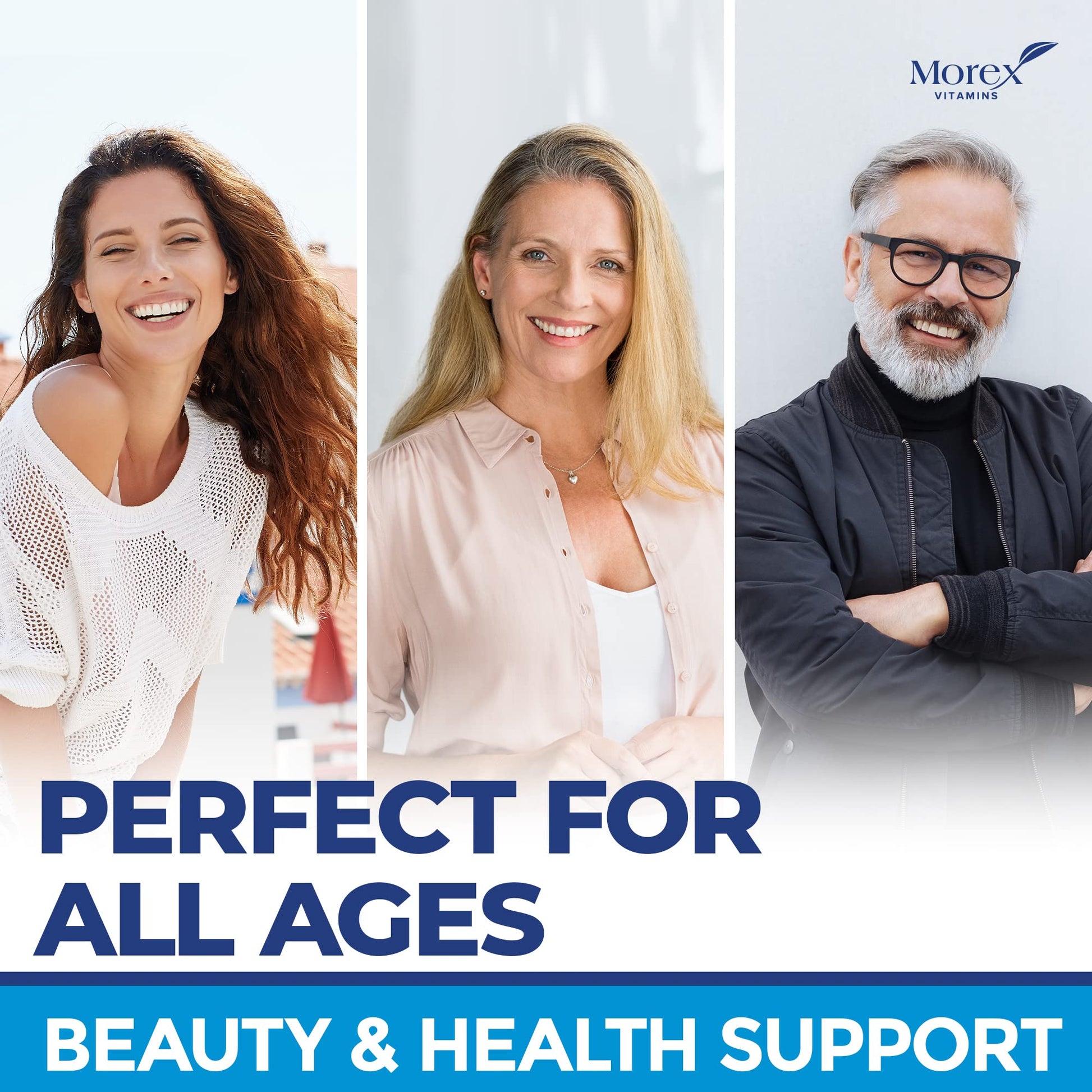 Multi Collagen Pills (Types I, II, III, V & X) - Marine Collagen & Bone Broth Capsules MOREX VITAMINS