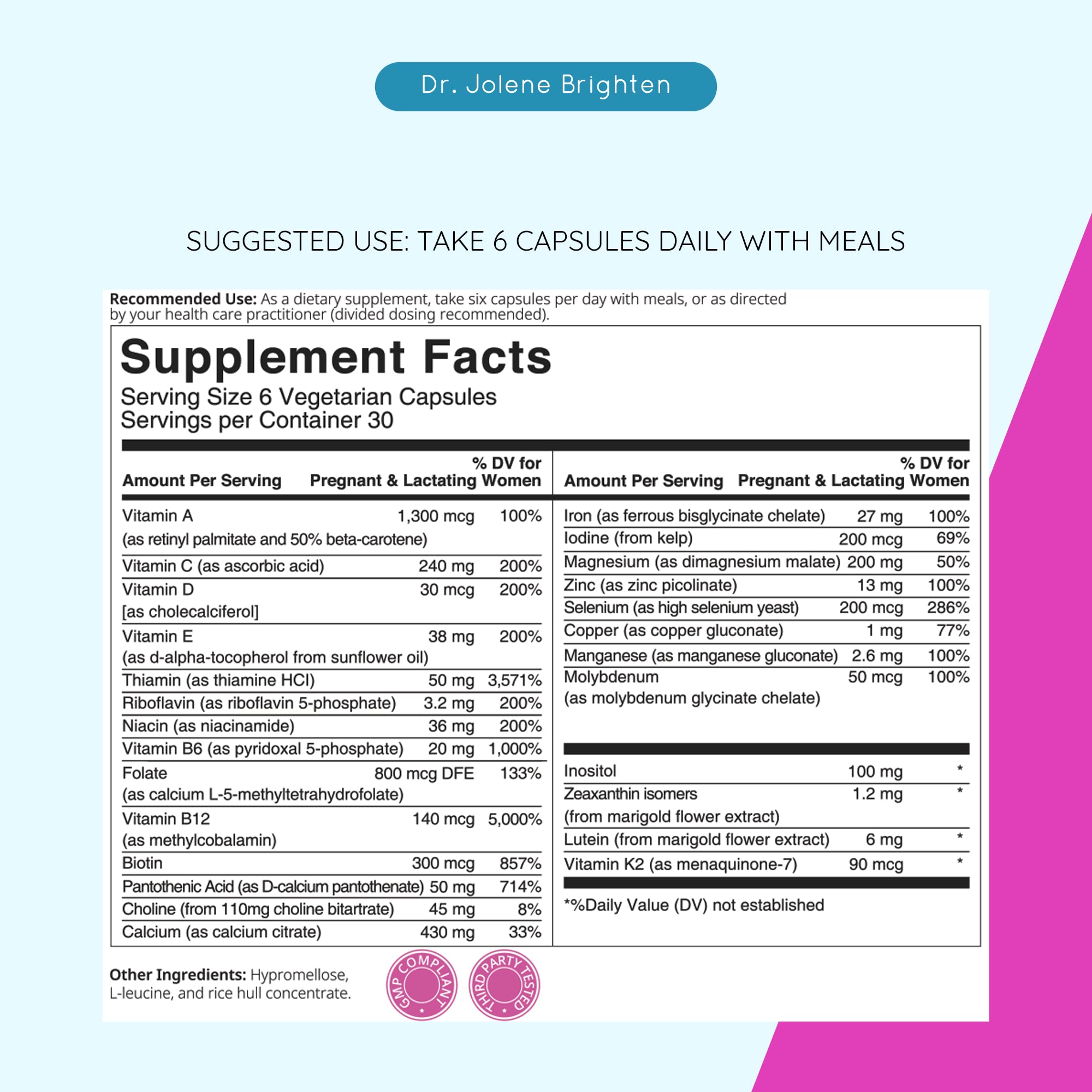 Dr. Brighten Prenatal Plus and Probiotic Dietary Supplements Bundle - Non-GMO, Vegan Dr. Brighten