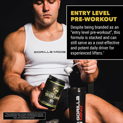Gorilla Mode Base Pre Workout - Raises Nitric Oxide · Intense Focus & Drive · Endurance