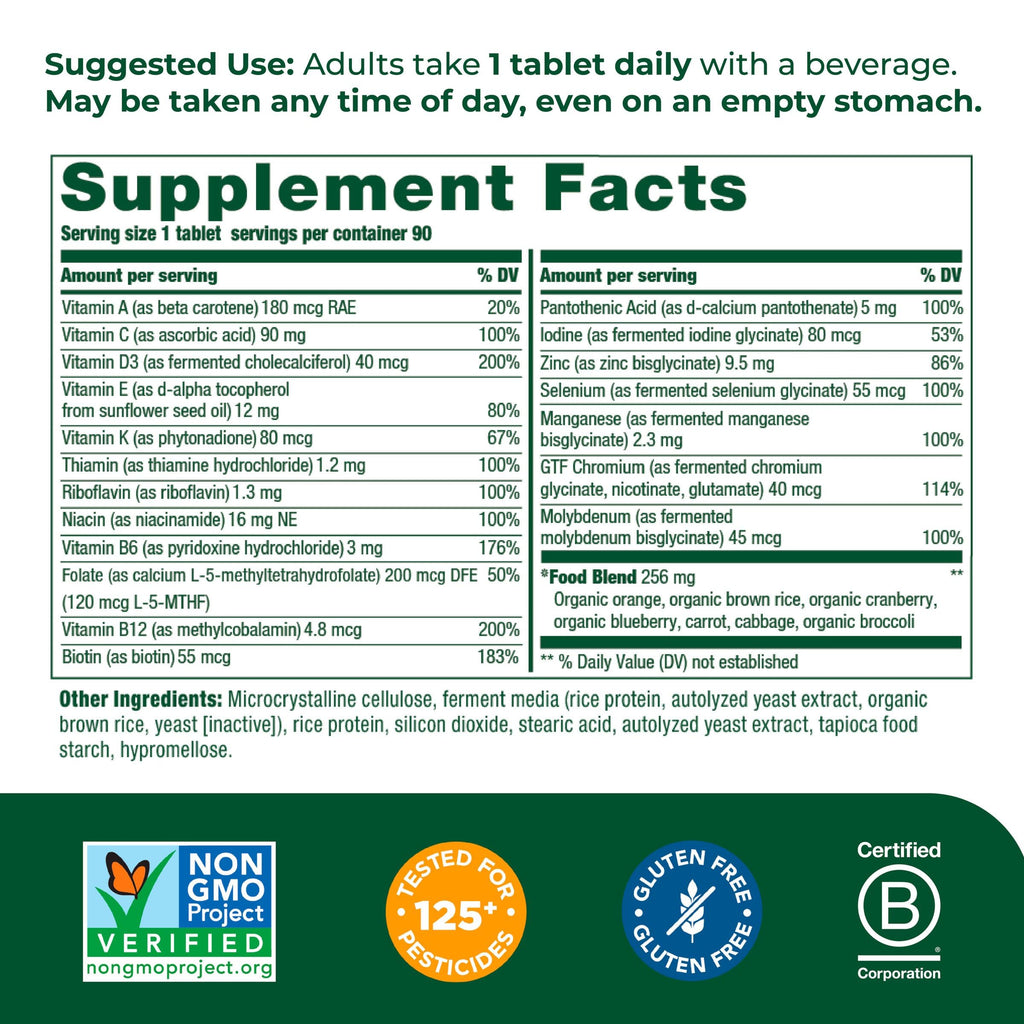 MegaFood Women's 55+ One Daily Multivitamin for Women with Vitamin A, Vitamin C