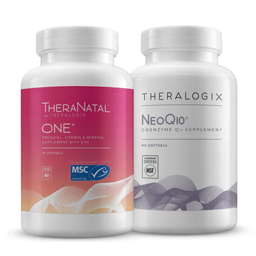 TheraNatal One + NeoQ10 Bundle - Prenatal Vitamin & Enhanced Absorption CoQ10 Supplement