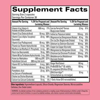 Hyland's Naturals Easy Morning Prenatal Multivitamin + Digestive Health & Morning Sickness Relief