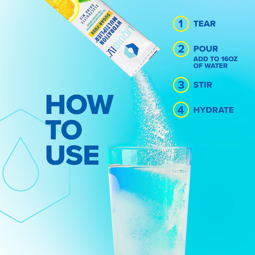 Liquid I.V. Sugar-Free Hydration Multiplier - Lemon Lime – Hydration Powder Packets 