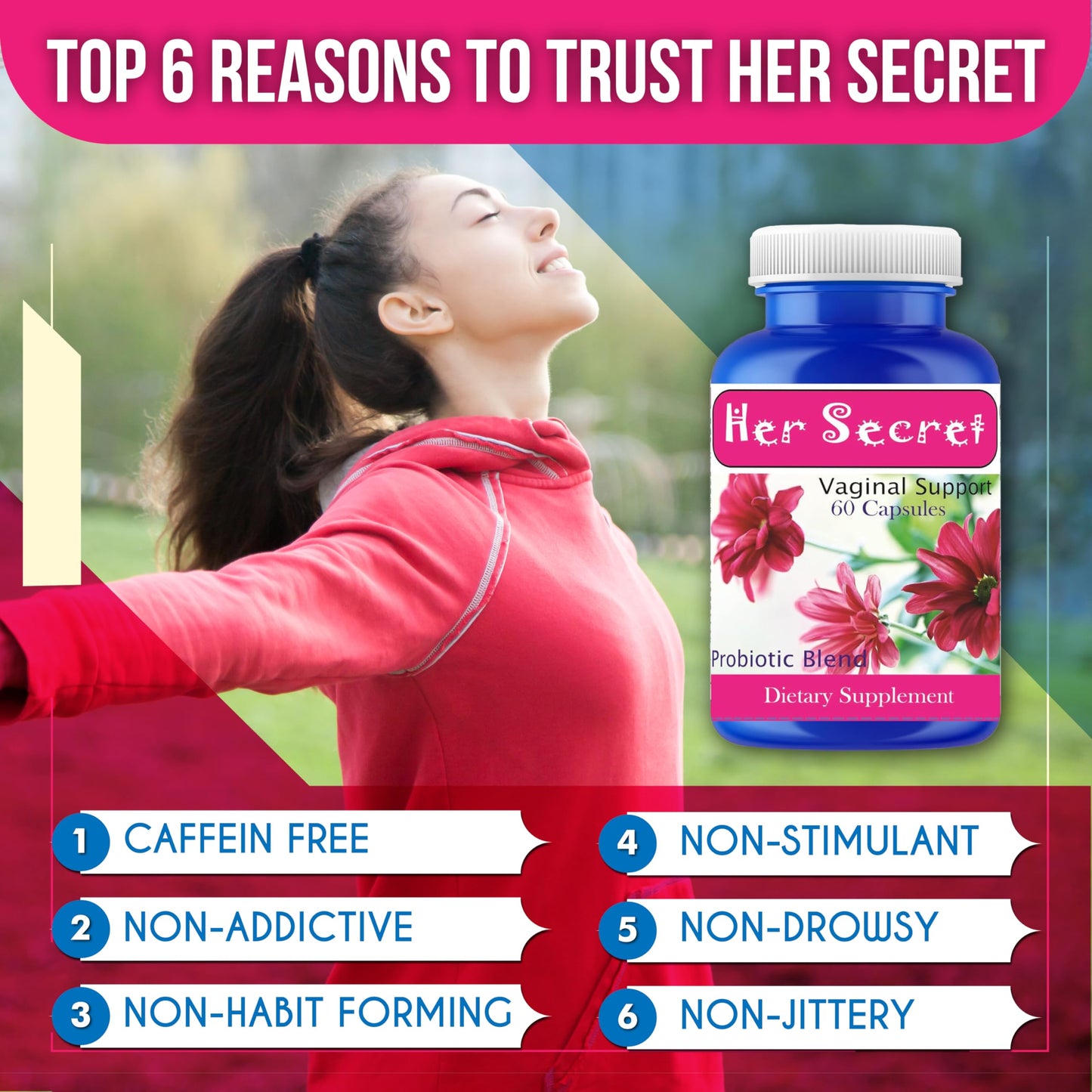 Embarrassed with Femenine Odor? Worried about Female Urinary Odor? Try Femenine Odor Supplement 60 Pills